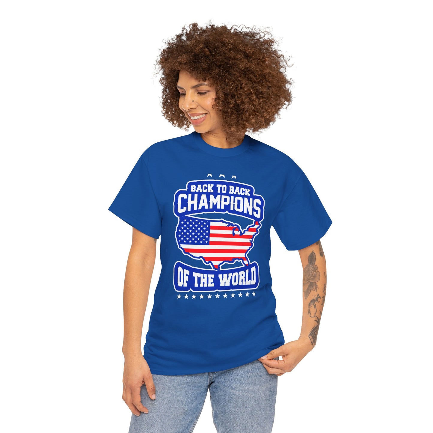 Back-to-Back Champions Unisex Tee | Perfect for Sports Fans, Casual Wear, Gifts, Fourth of July, BBQ Events - 13597