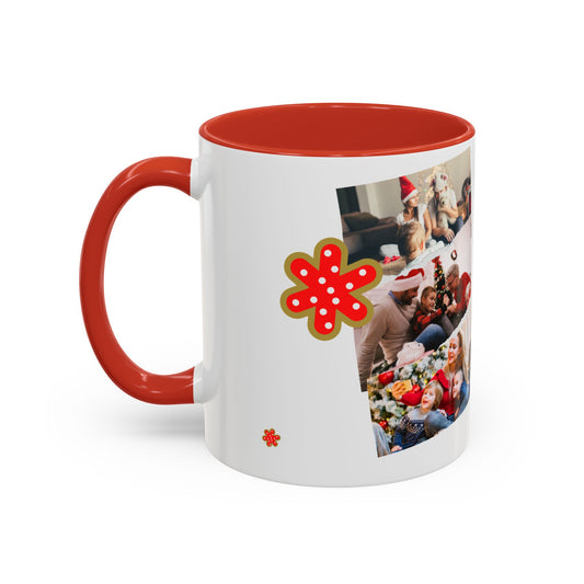 We Wish You a Merry Christmas, Family Photos, Customizable - Accent Coffee Mug (11, 15oz) - 11041