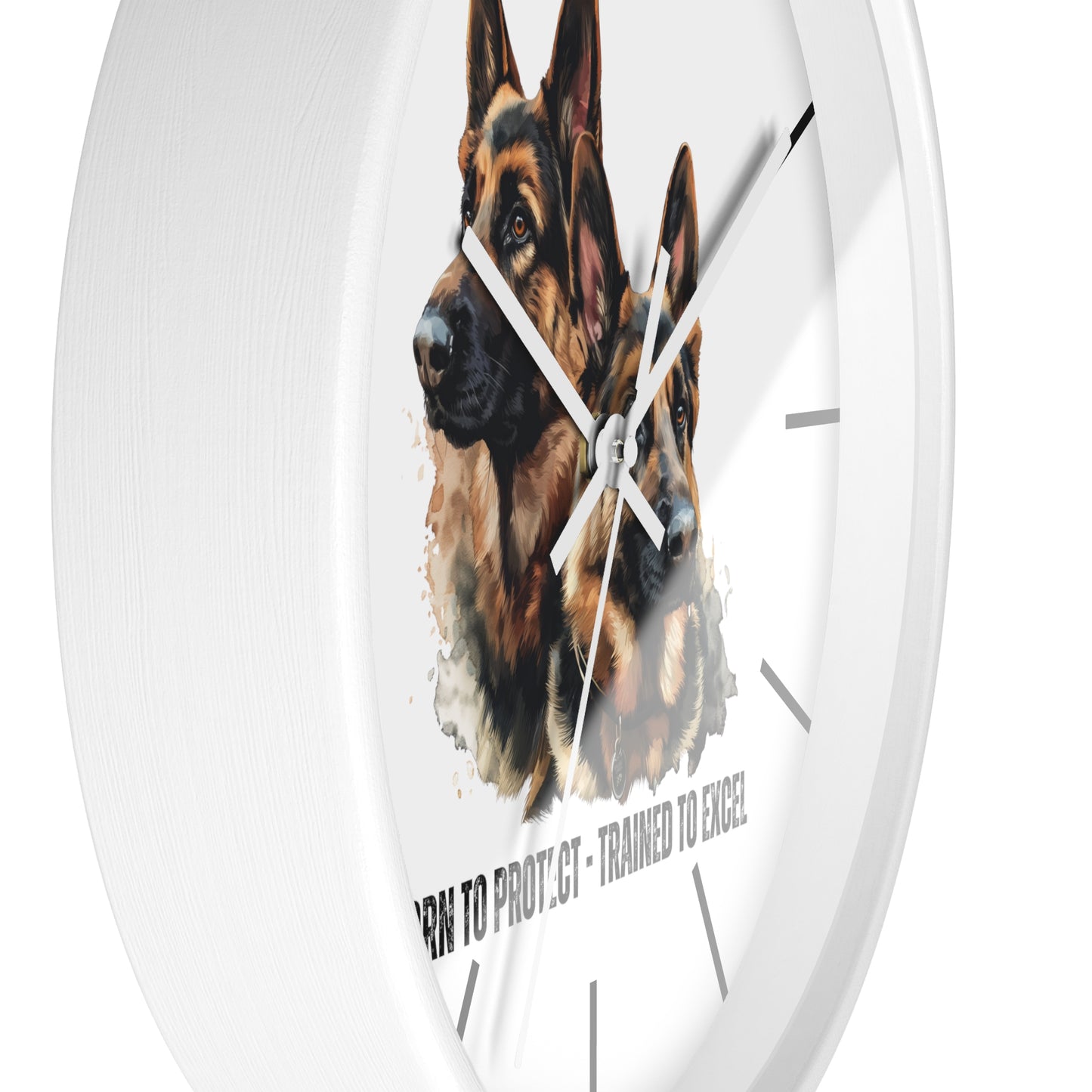 German Shepherds: Born to Protect - Wall Clock