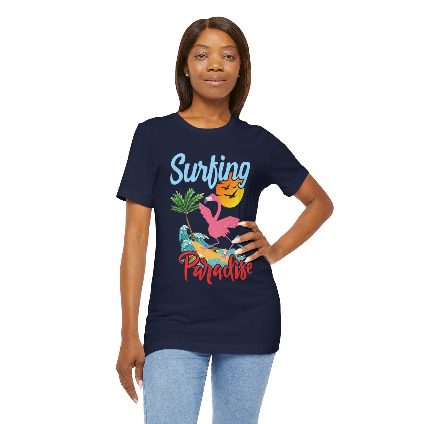 Surfing Paradise - Unisex Jersey Short Sleeve Tee - 13091