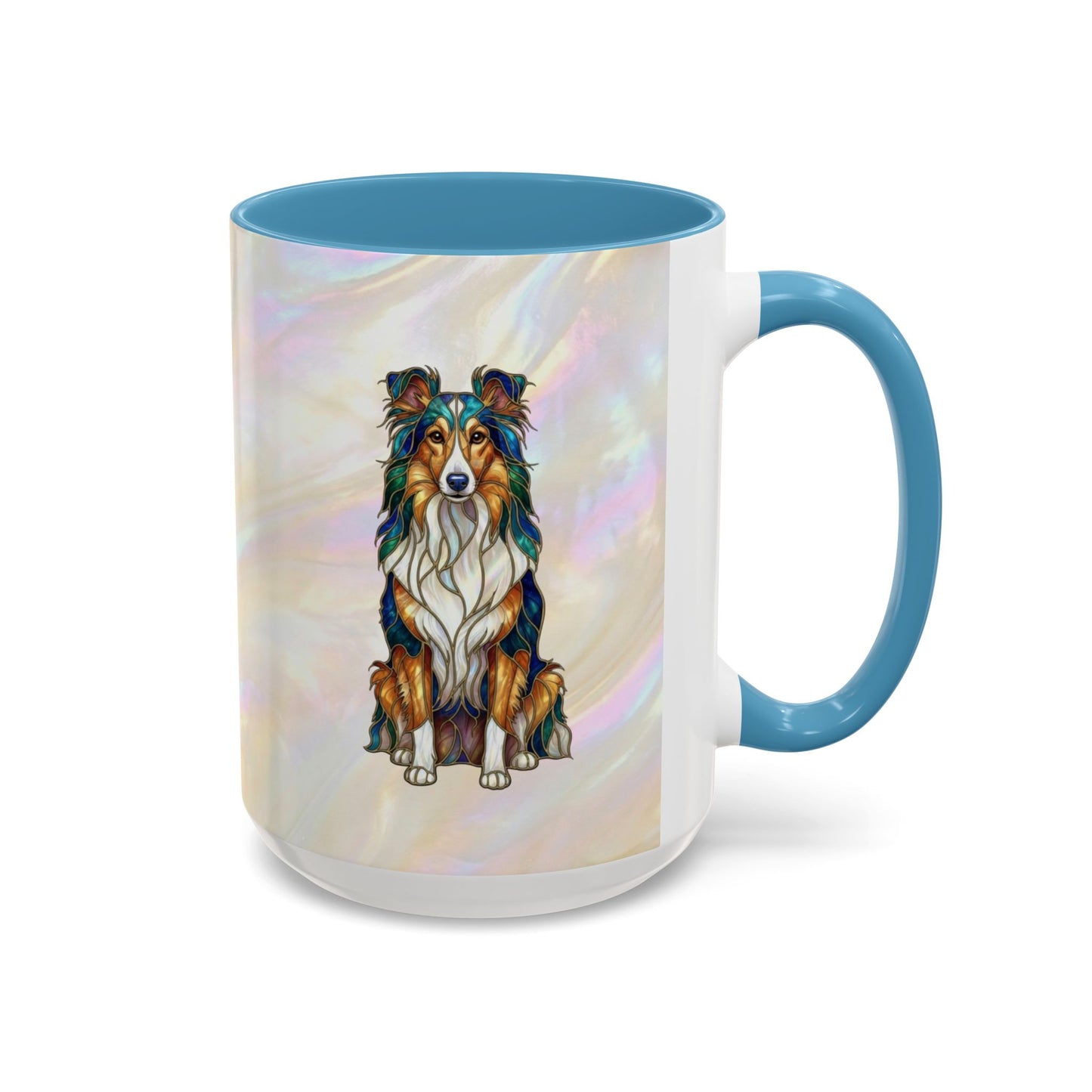 Sheltie Accent Coffee Mug – Stained Glass Design 11/15oz - 14645
