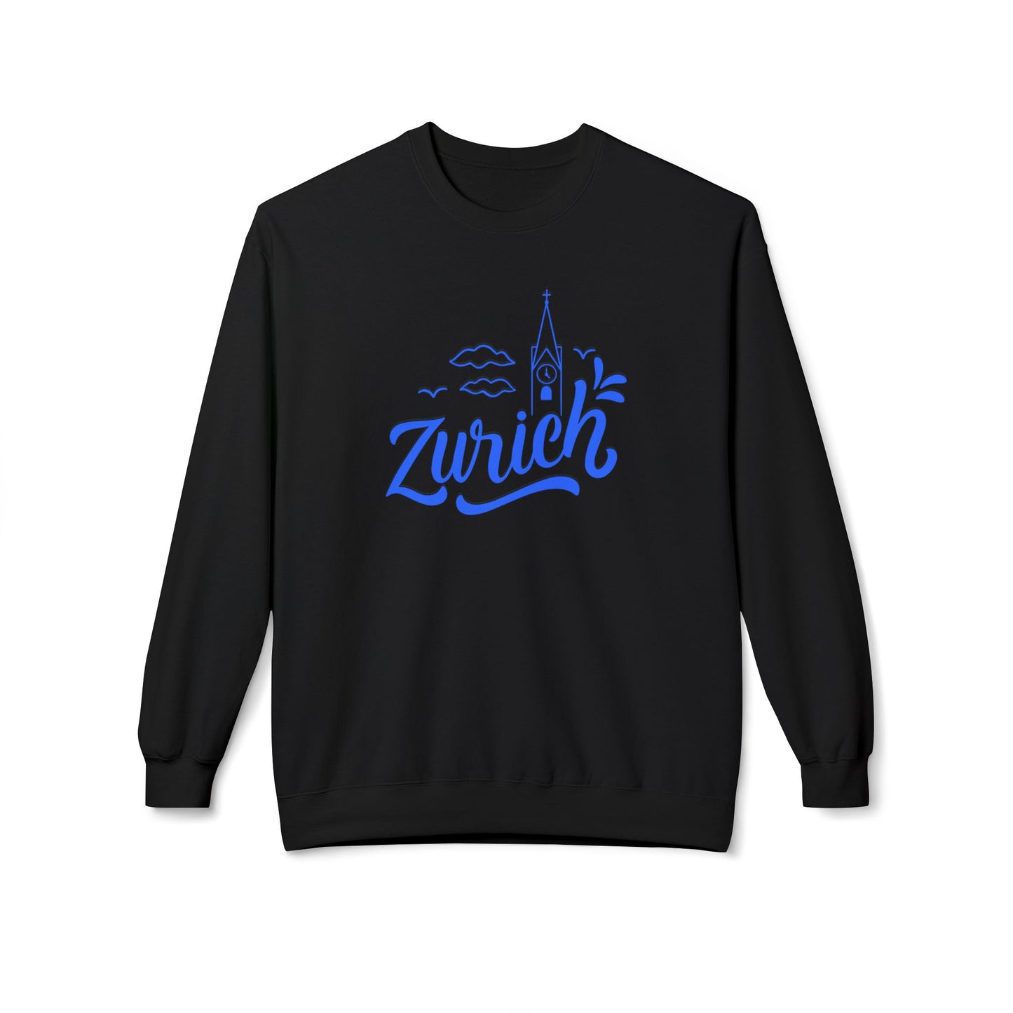Zurich Unisex Crewneck Sweatshirt - Cozy Midweight Fleece - 12124