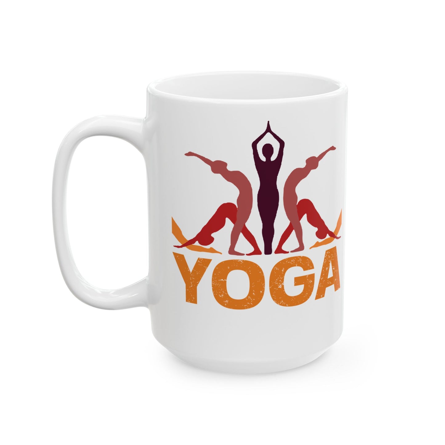 Yoga Ceramic Mug - Perfect for Mindfulness Moments, Gift for Yogis, 11oz & 15oz - 13151