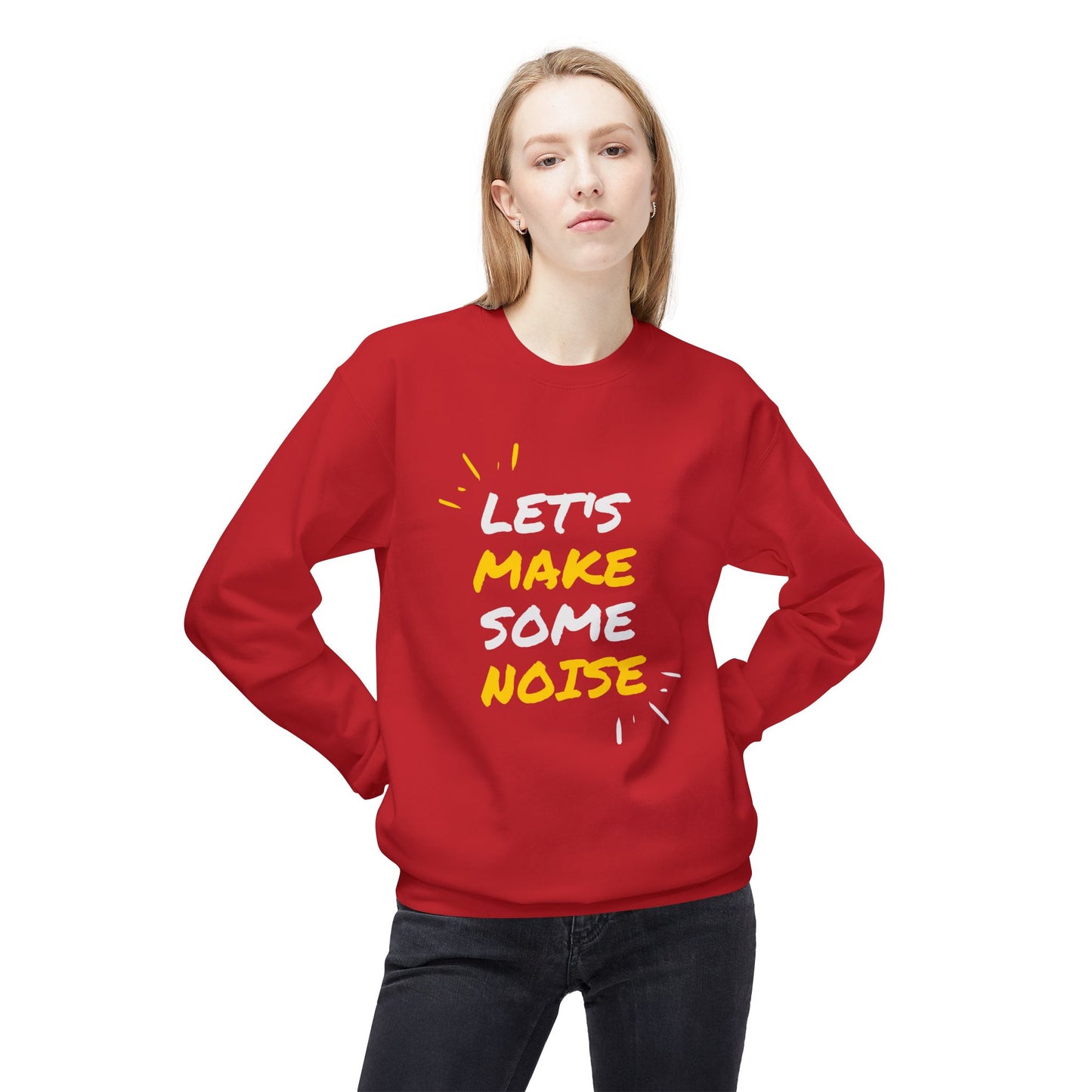 Music, Let's Make Some Noise - Unisex Midweight Softstyle Fleece Crewneck Sweatshirt - 11249