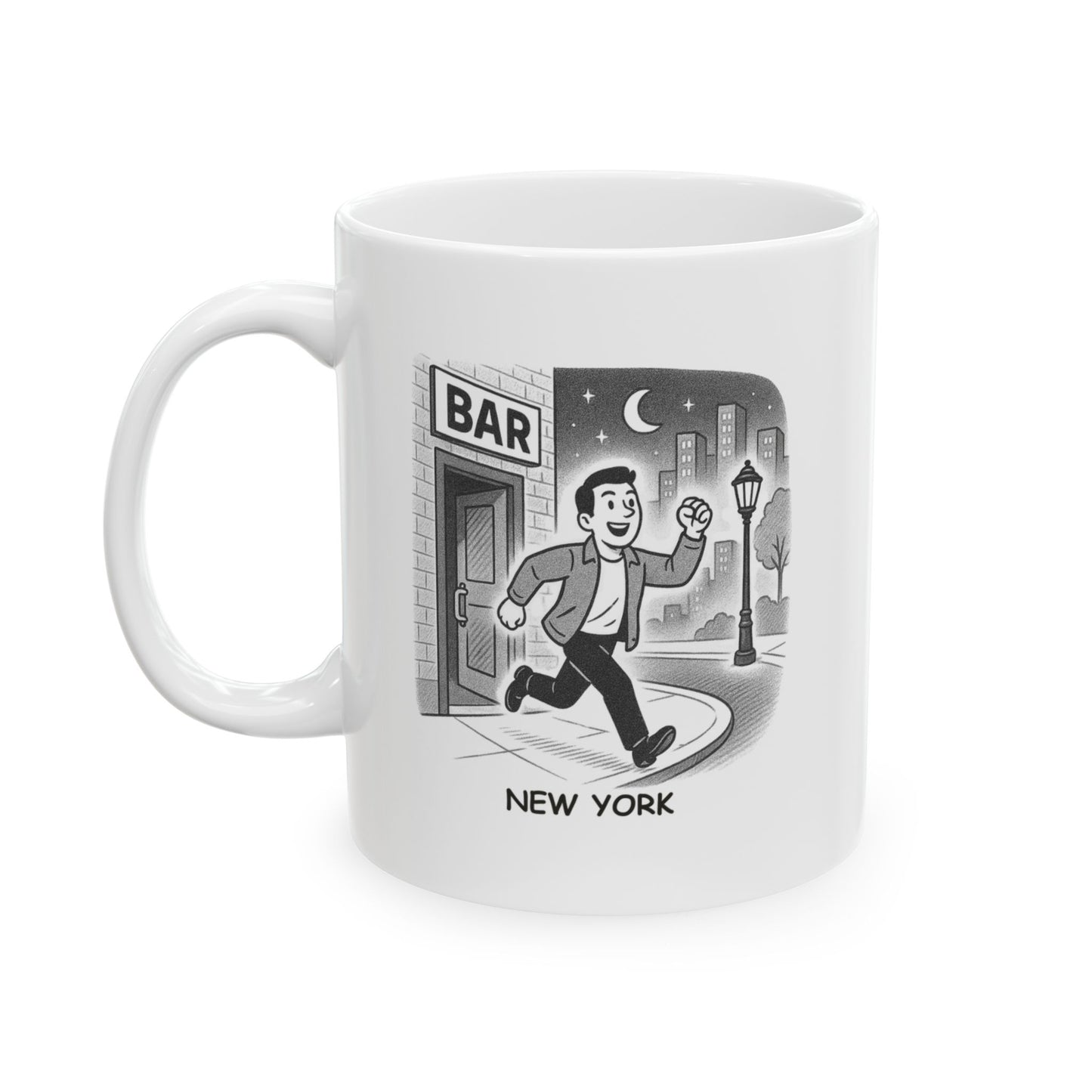 "In New York, we don’t just ‘go out’—we ‘go big, or go home.’" Ceramic Coffee Mug - 12844