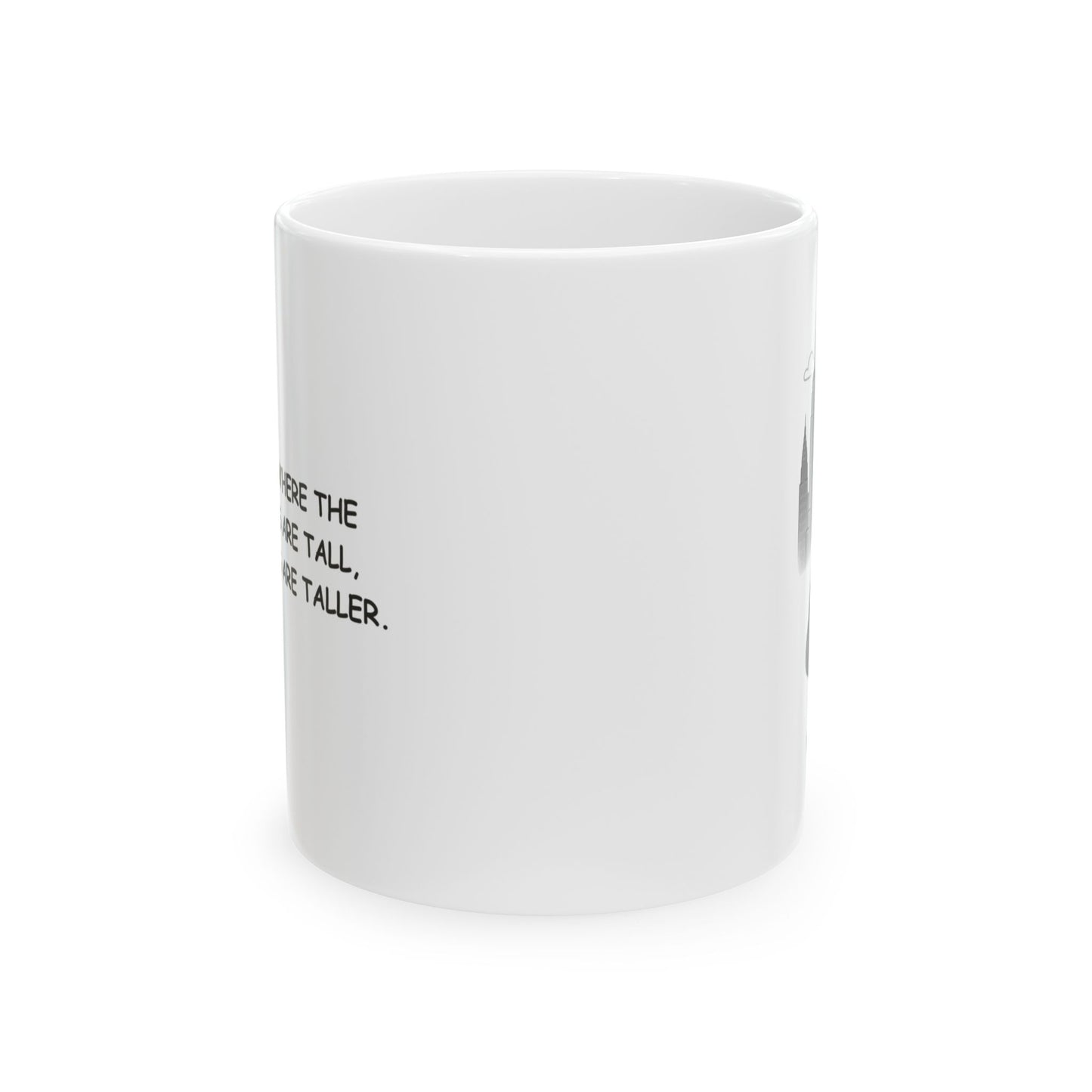 "New York: Where the skyscrapers are tall, and the egos are taller." Ceramic Mug - 11oz & 15oz - 12831