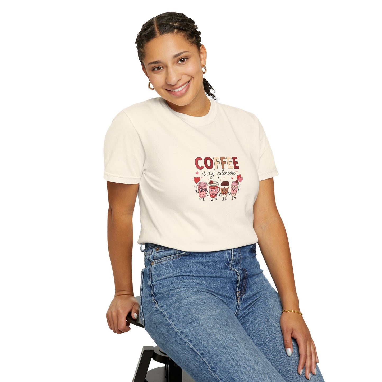 Coffee Is My Valentine – Cute Valentine Coffee Graphic T-Shirt - 14737