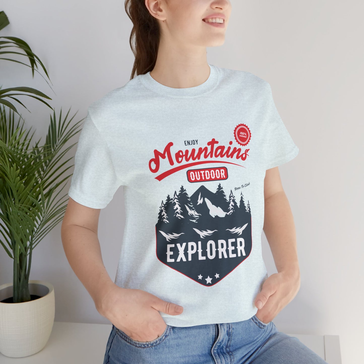 Enjoy Mountains, Outdoor Explorer - Unisex Jersey Short Sleeve Tee