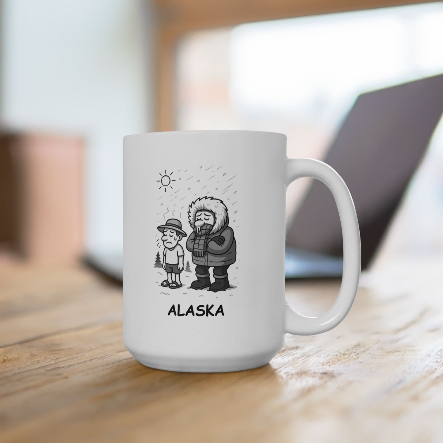 "Alaska: Where summer lasts 5 minutes, and winter feels like an eternity." Ceramic Mug - 13057