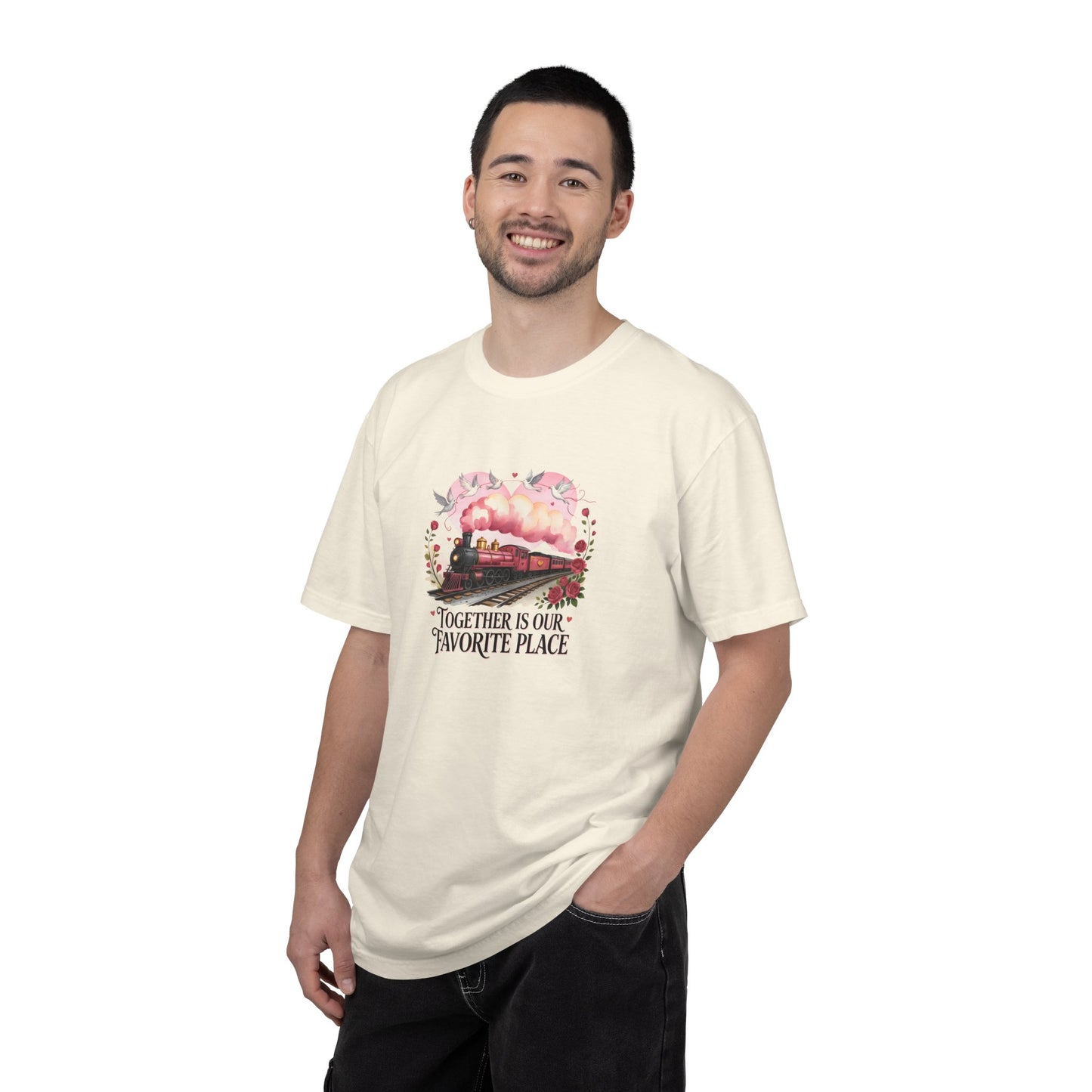 Together Is Our Favorite Place – Romantic Valentine Graphic T-Shirt  - 14738