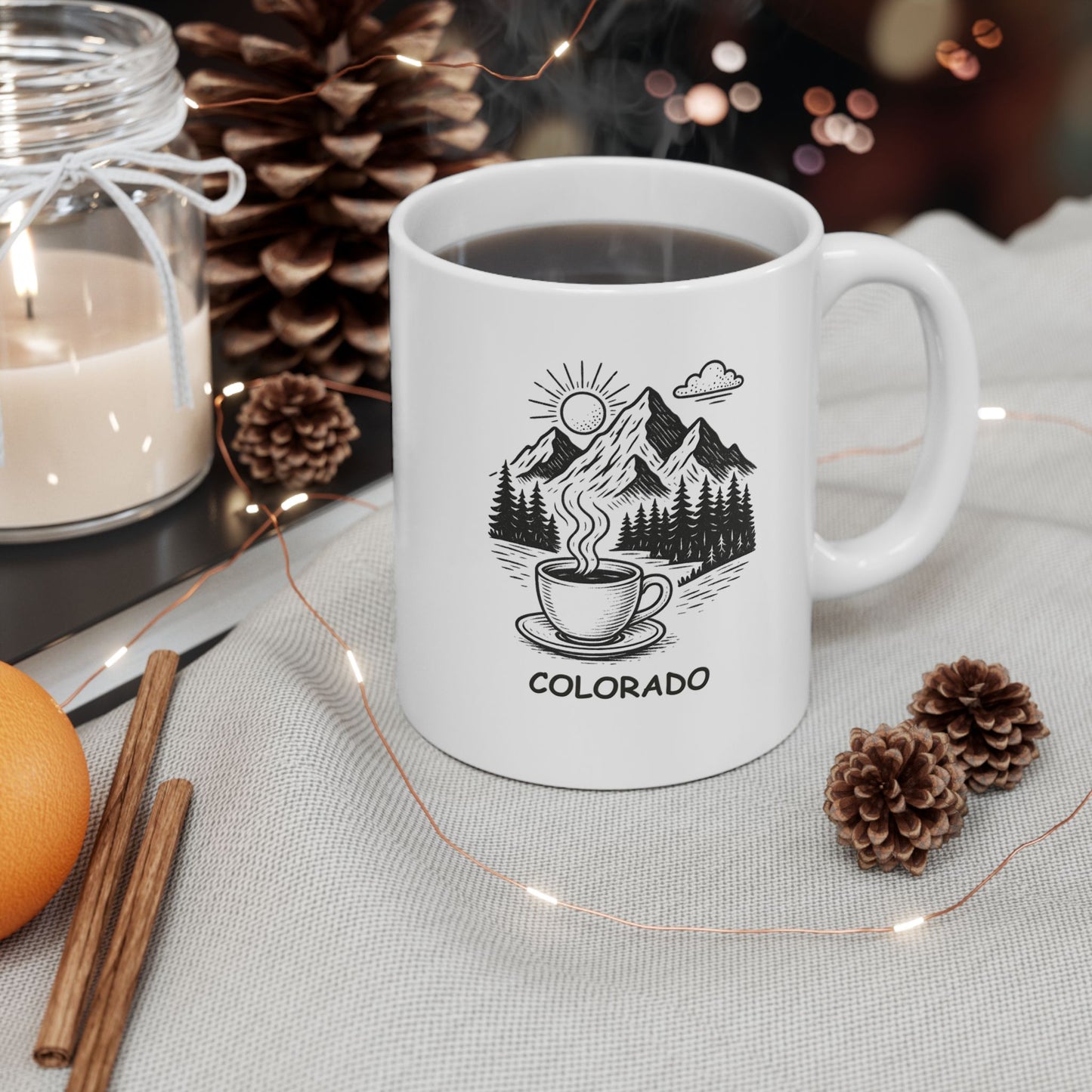 "In Colorado, the only thing we take seriously is our coffee and our mountains." Ceramic Mug - 13464