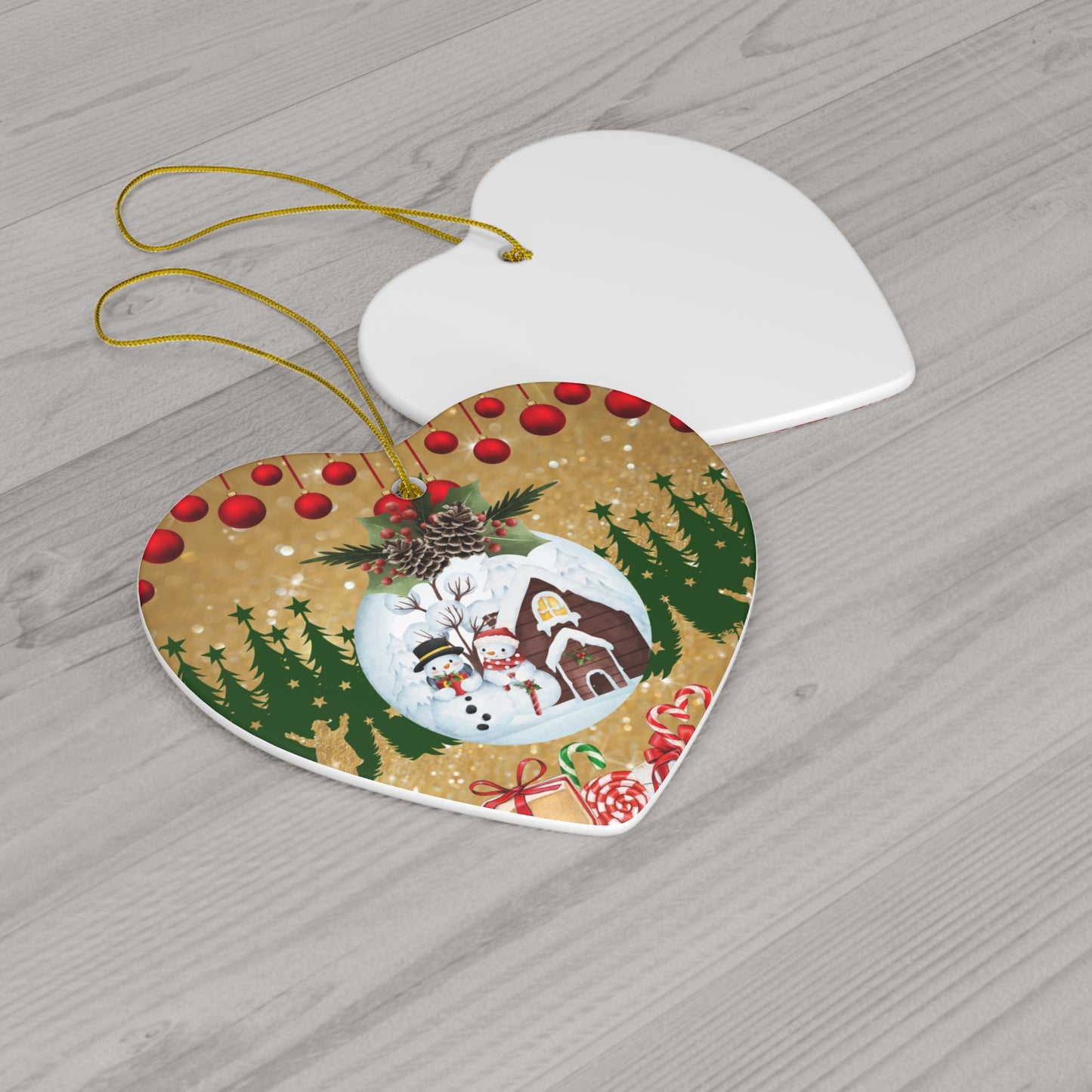 Merry Christmas - Ceramic Ornament, 4 Shapes