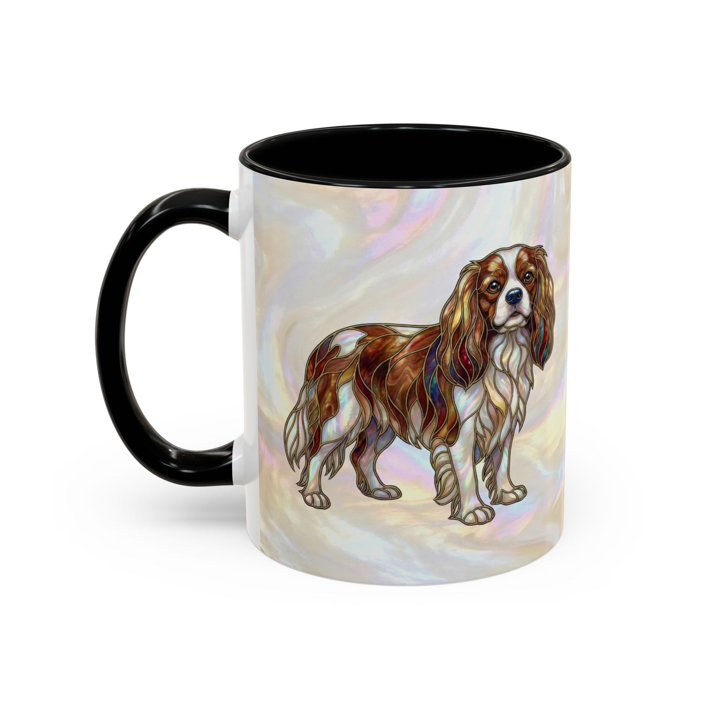 Cavalier King Charles Accent Coffee Mug -Stained Glass Style (11/15oz) - 14624