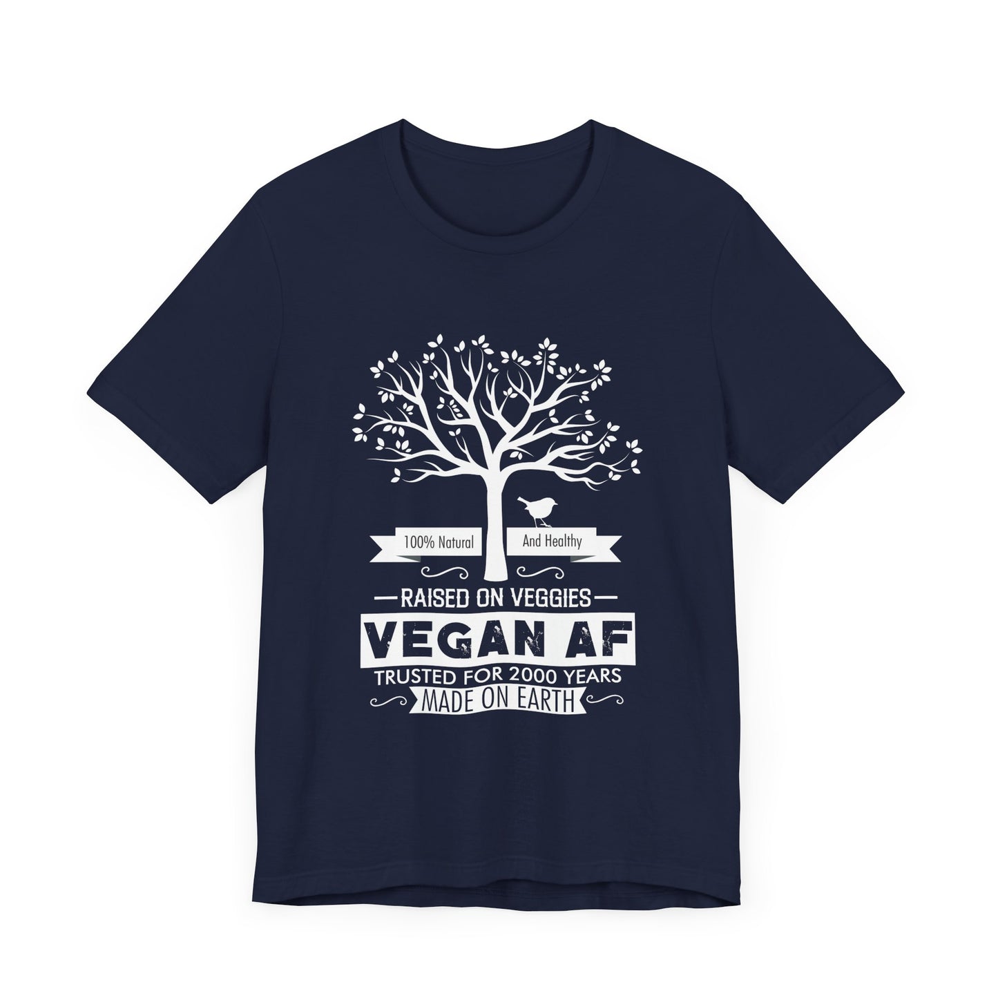 Vegan: 100% Natural And Healthy, Raised By Veggies - Unisex Jersey Short Sleeve Tee - 12396