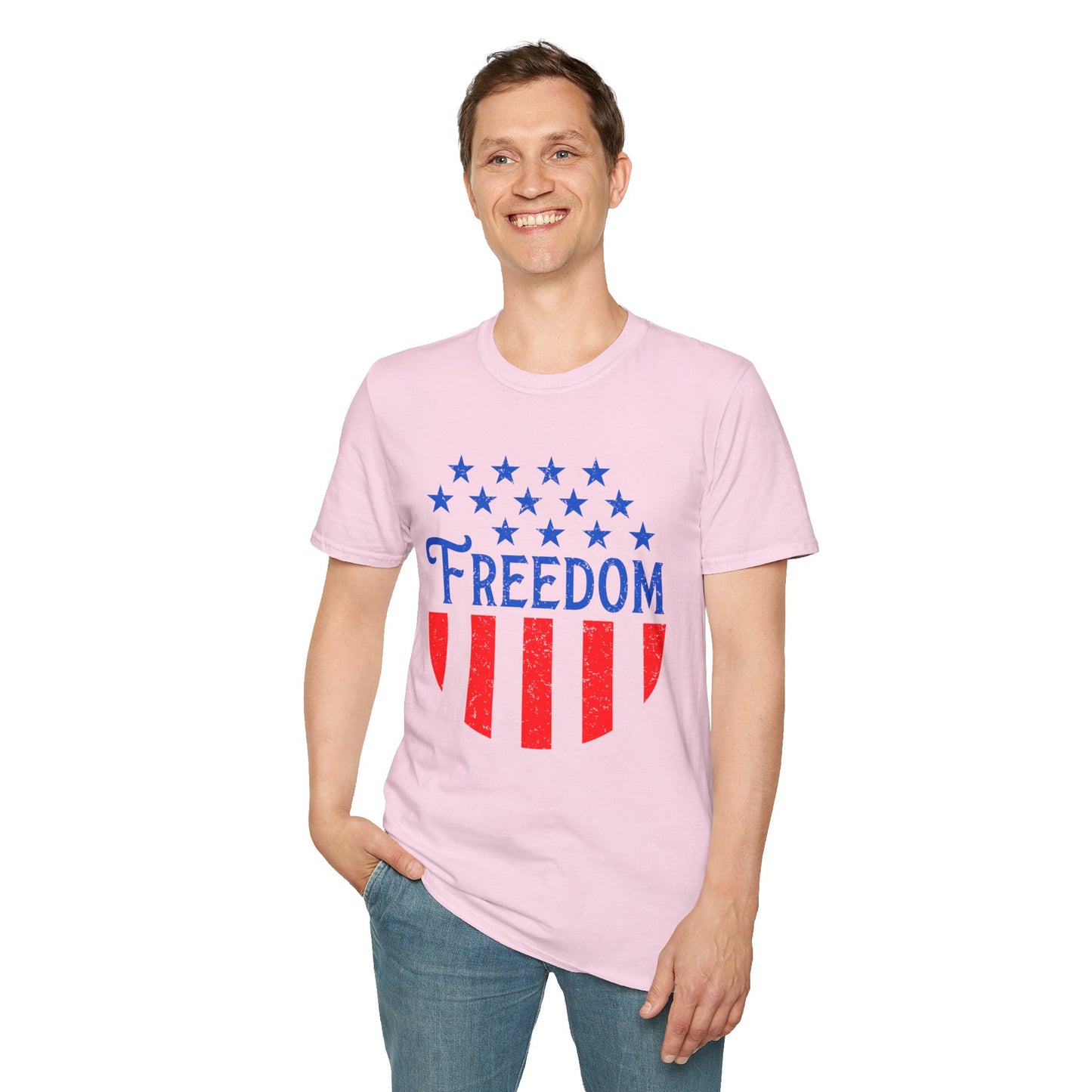 American Freedom Unisex T-Shirt - Patriot Tee, July 4th Celebration, Memorial Day Outfit, Independence Day Gift, Vintage Style Shirt - 13734