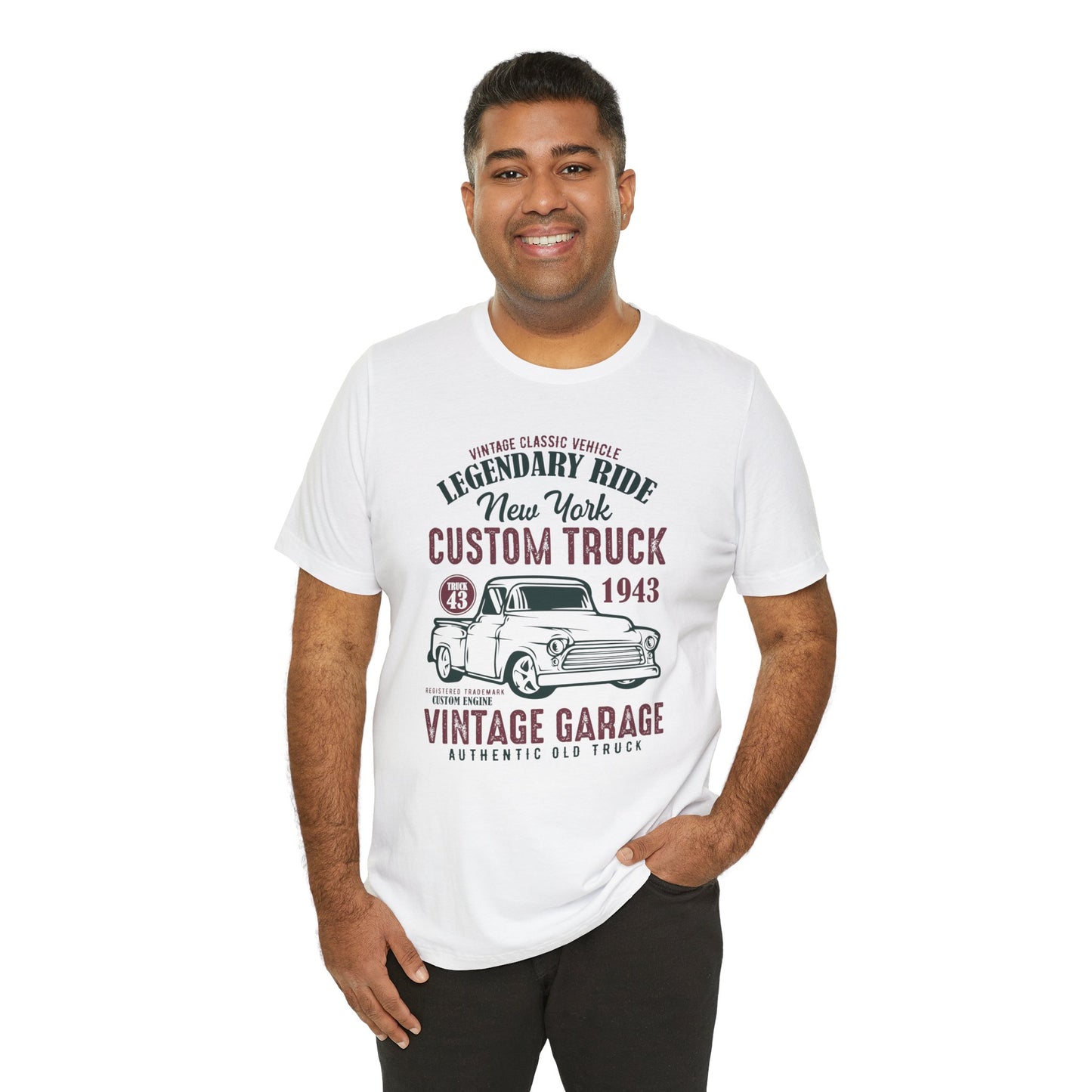 Vintage Classic Vehicle, Legendary Ride, New York Custom Truck - Unisex Jersey Short Sleeve Tee