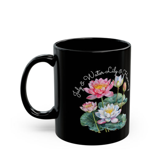 Happy Birthday - July Customized Ceramic Black Mug (11oz, 15oz)