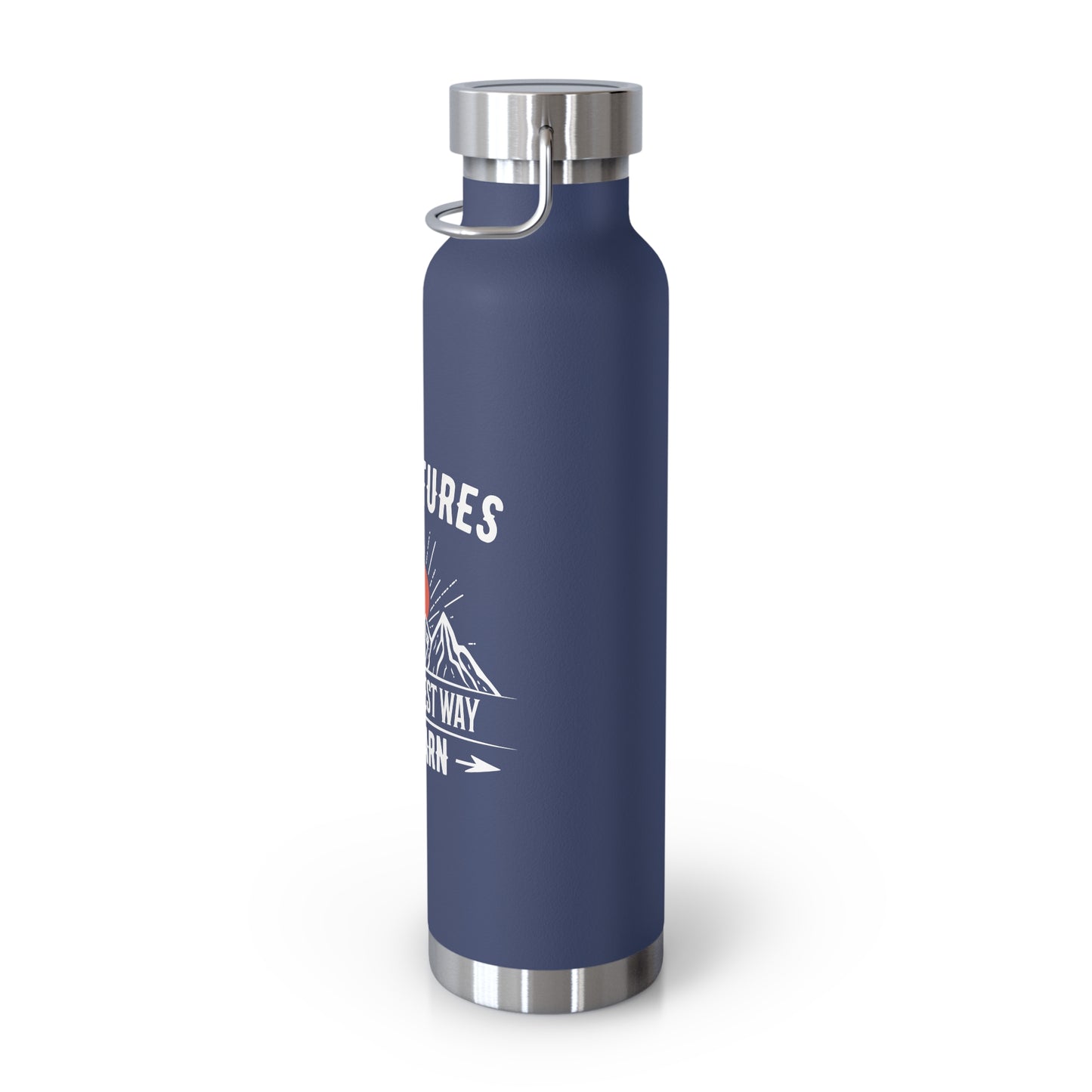 Adventures Are The Best Way To Learn - Customizable  Copper Vacuum Insulated Bottle, 22oz - 12670