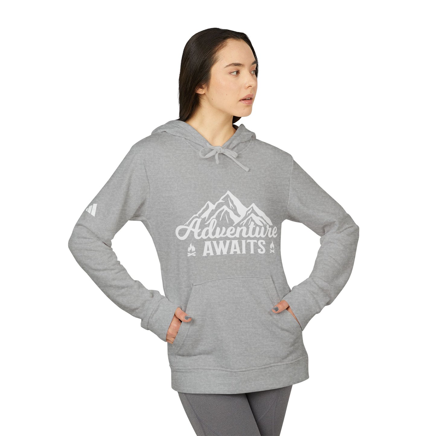 Camping: Adventure Awaits - Adidas Unisex Fleece Hoodie