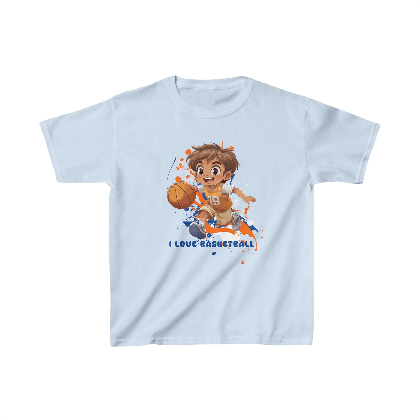 I Love Basketball - Kids Heavy Cotton™ Tee