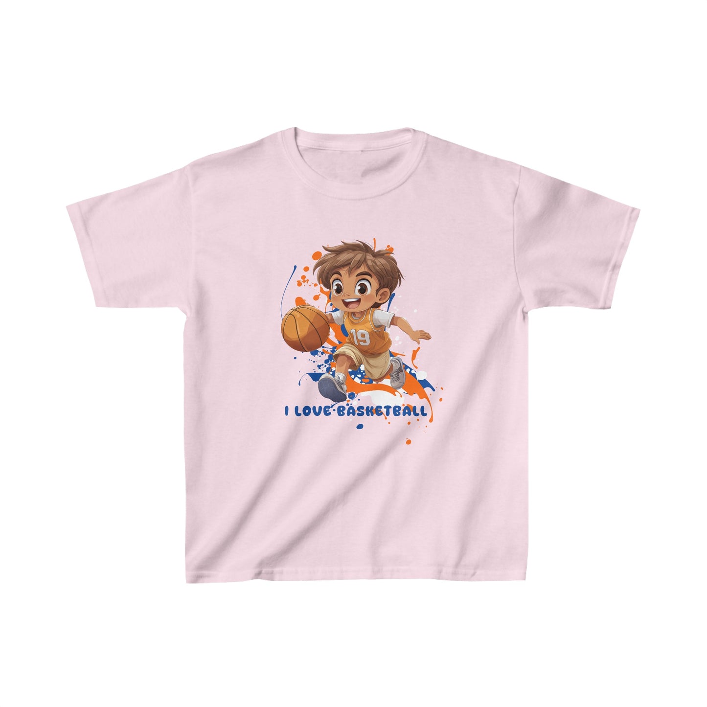 I Love Basketball - Kids Heavy Cotton™ Tee