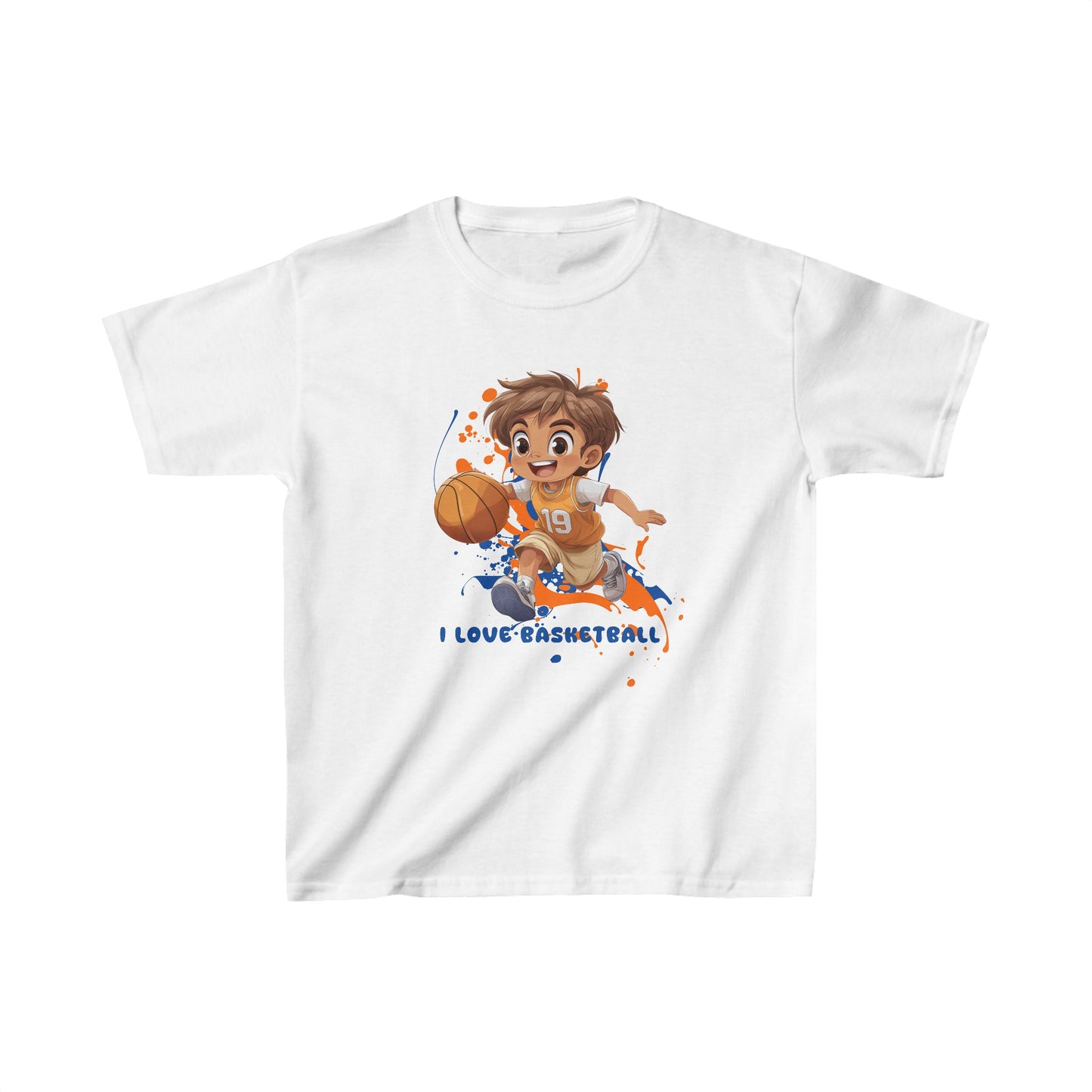 I Love Basketball - Kids Heavy Cotton™ Tee