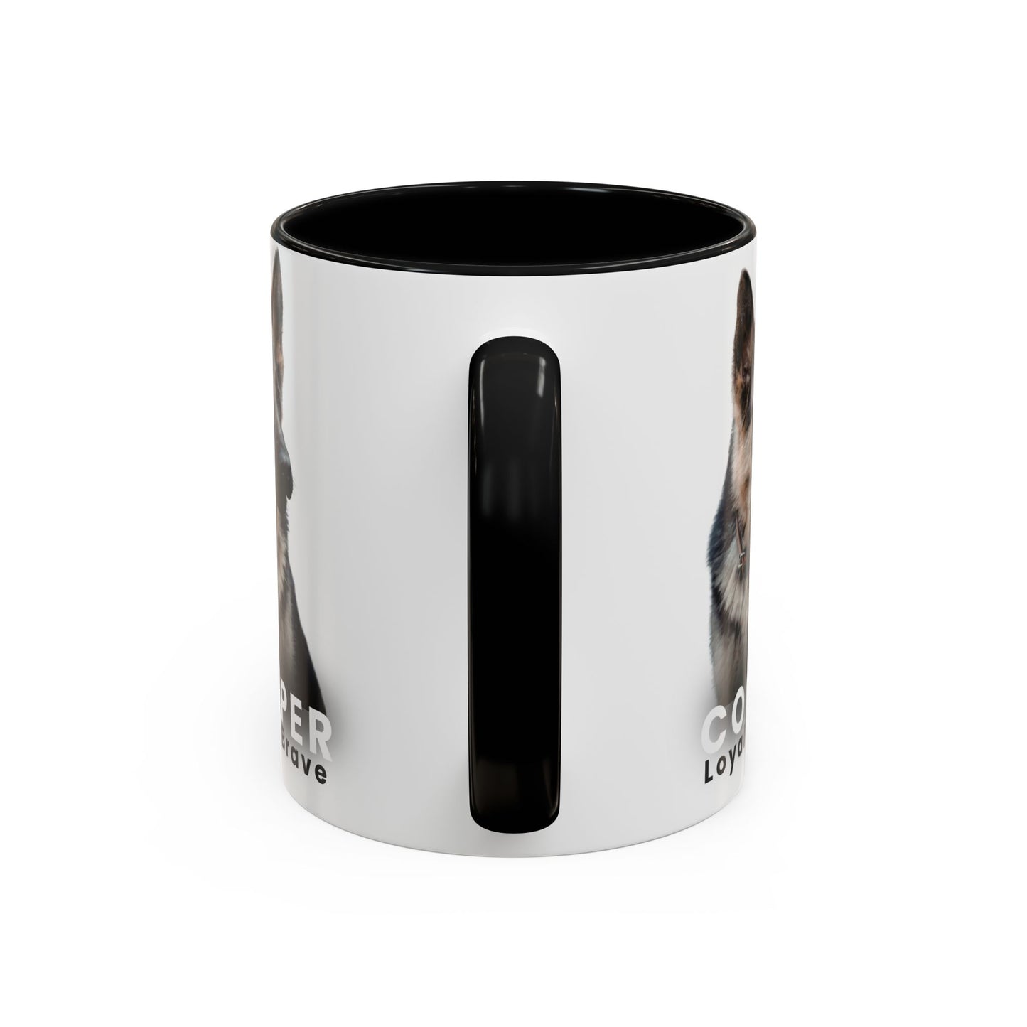 Personalized German Shepherd Mug – Custom Dog Name “Loyal & Brave” Accent Coffee Cup | Gift for Dog Lovers - 14826