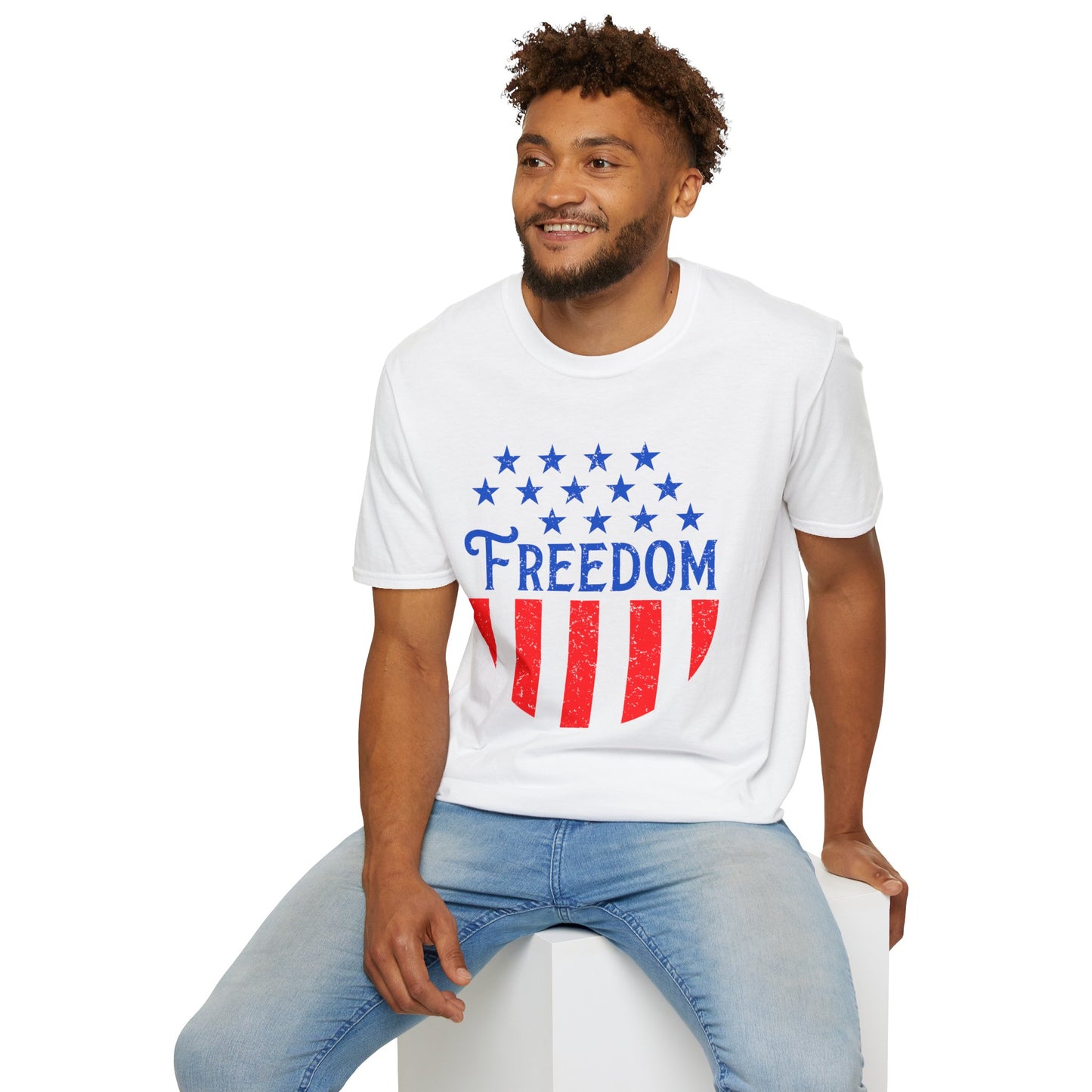 American Freedom Unisex T-Shirt - Patriot Tee, July 4th Celebration, Memorial Day Outfit, Independence Day Gift, Vintage Style Shirt - 13734