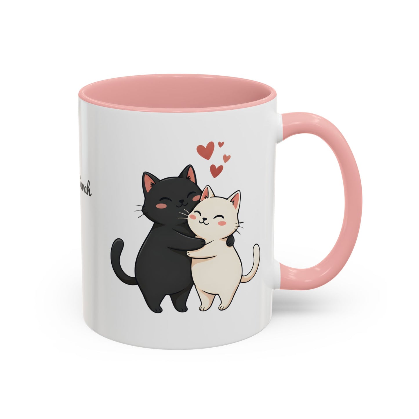 Cute Cats Personalized Mug — Custom Names & Established Date | Couple Valentine Gift (11oz / 15oz) - 14752