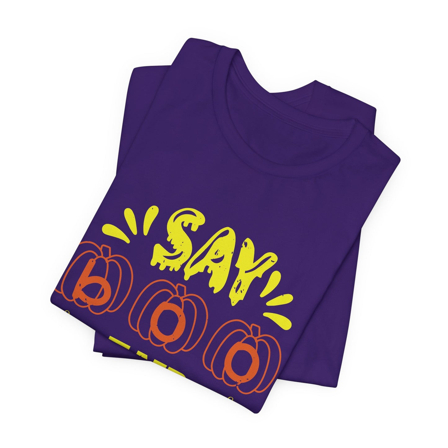Say Boo and Scary On - Unisex Jersey Short Sleeve Tee - 12513