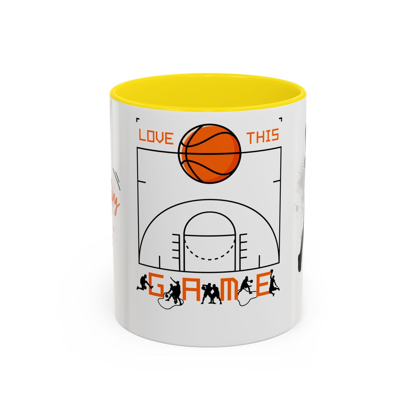 Love This Game, Basketball - Accent Coffee Mug (11, 15oz) - 10718