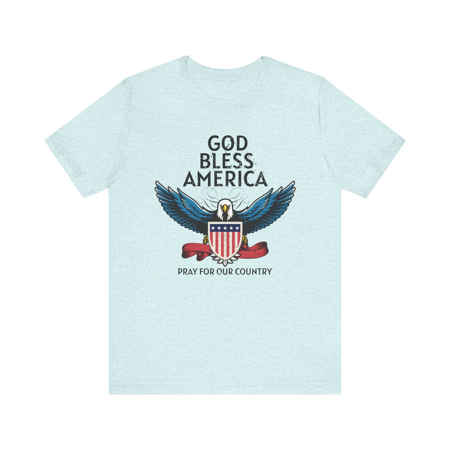 God Bless America Unisex Tee | Patriotic Shirt, American Eagle Design, Casual Wear, Independence Day, Gifts for Veterans - 13786