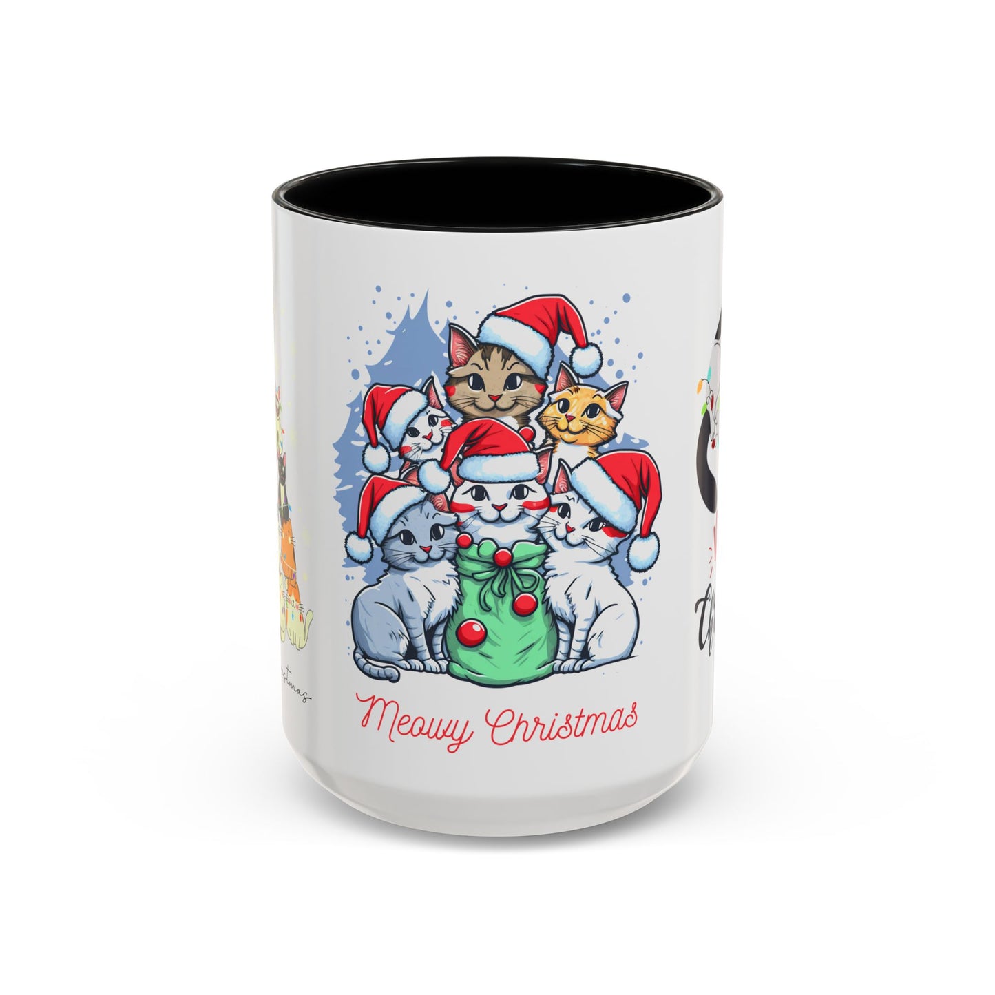 Meowy Christmas - Accent Coffee Mug (11, 15oz)