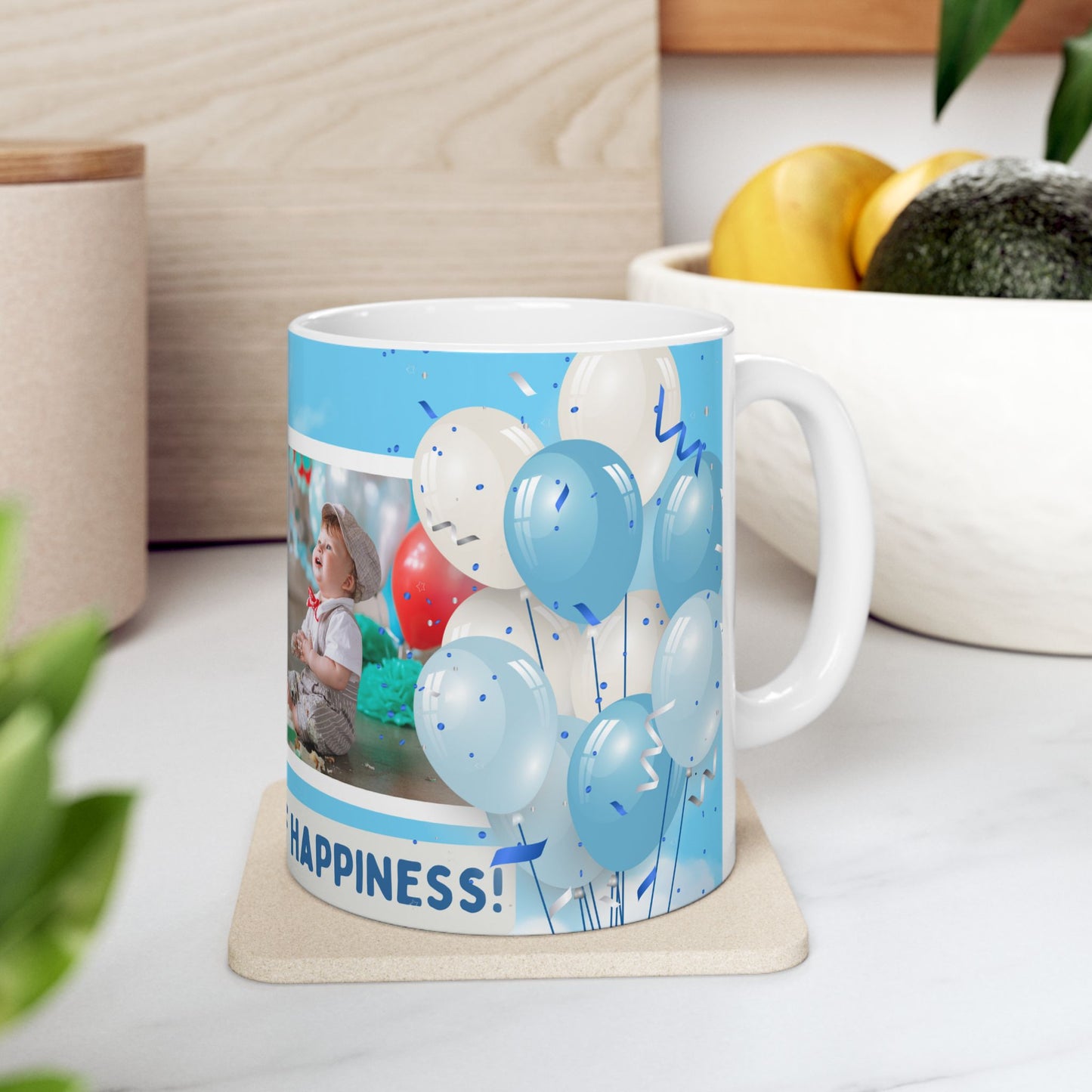The First Year of Happiness Custom Photo Mug -  13972