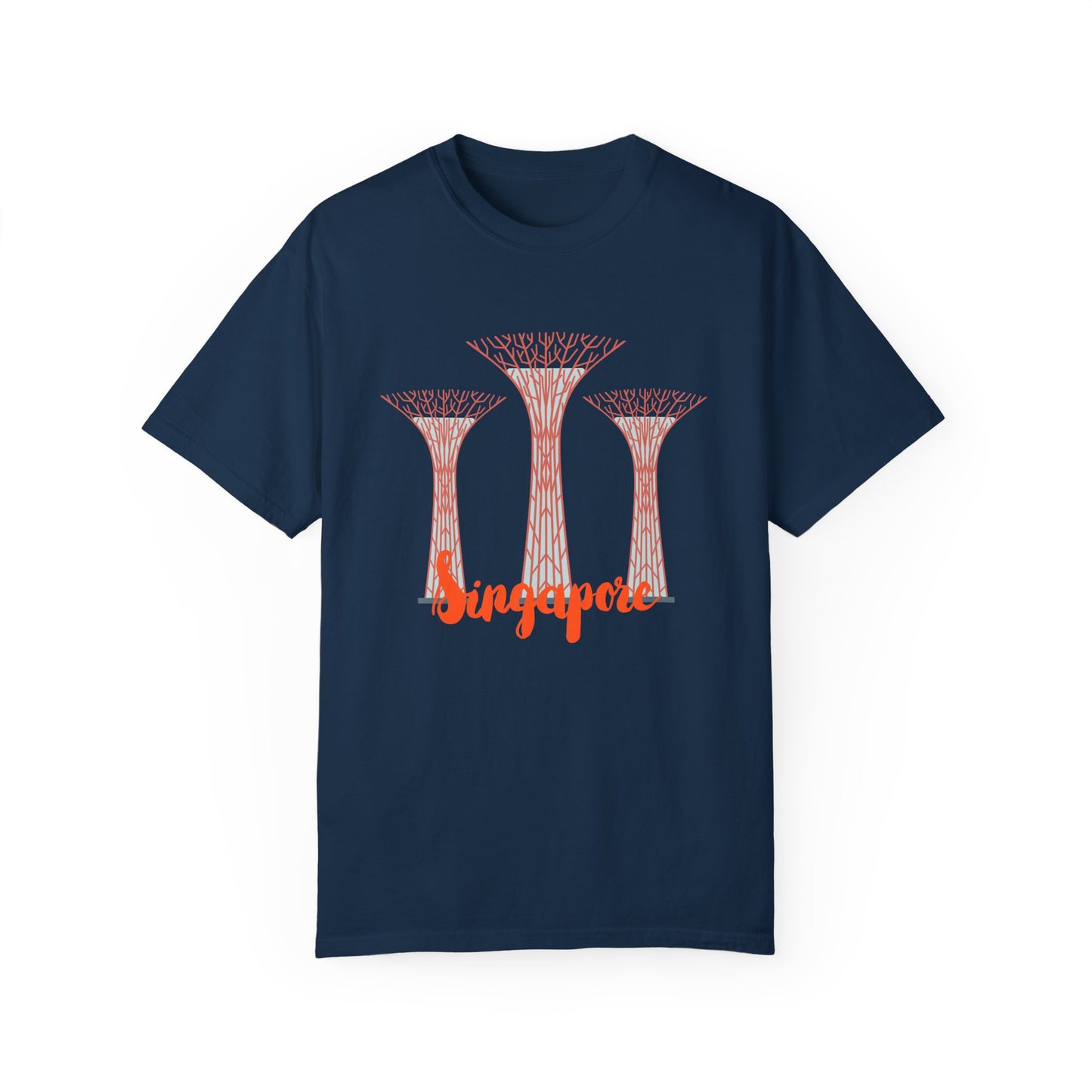 SingaporeT-Shirt - Casual Unisex Garment-Dyed Tee - 12085