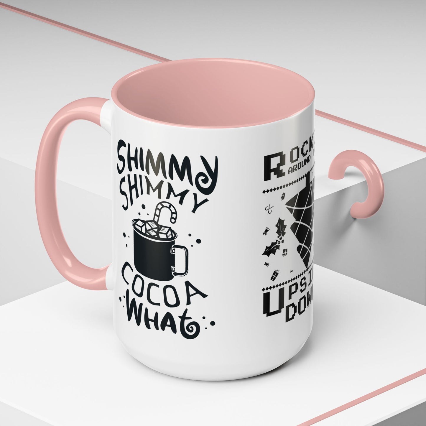 Rocking Around The Tree Upside Down - Accent Coffee Mug (11, 15oz)