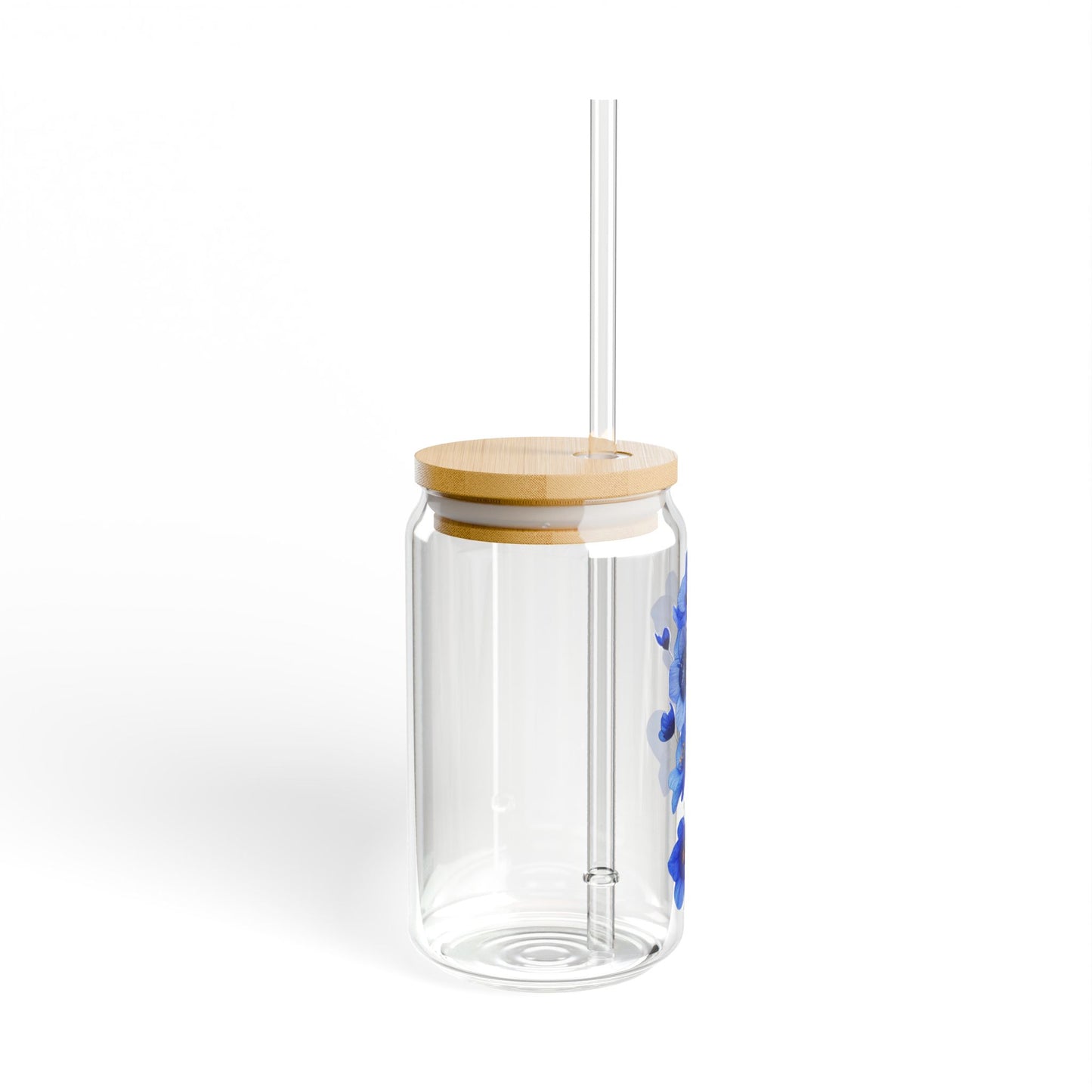 Serene and Stunning in Blue,  Customizable - Sipper Glass, 16oz