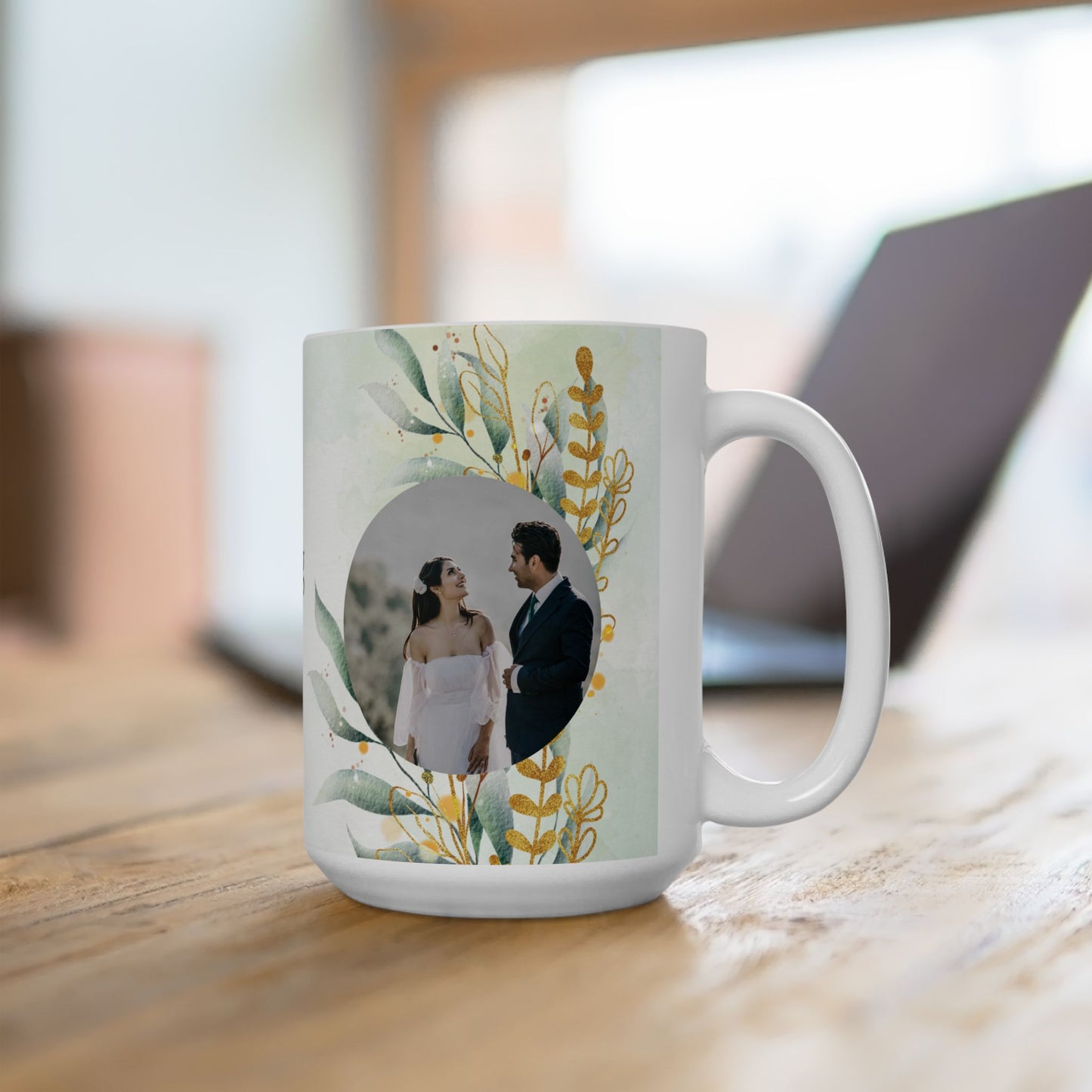 Happy Wedding, Details Customizable - Ceramic Mug, (11oz, 15oz) - 11067