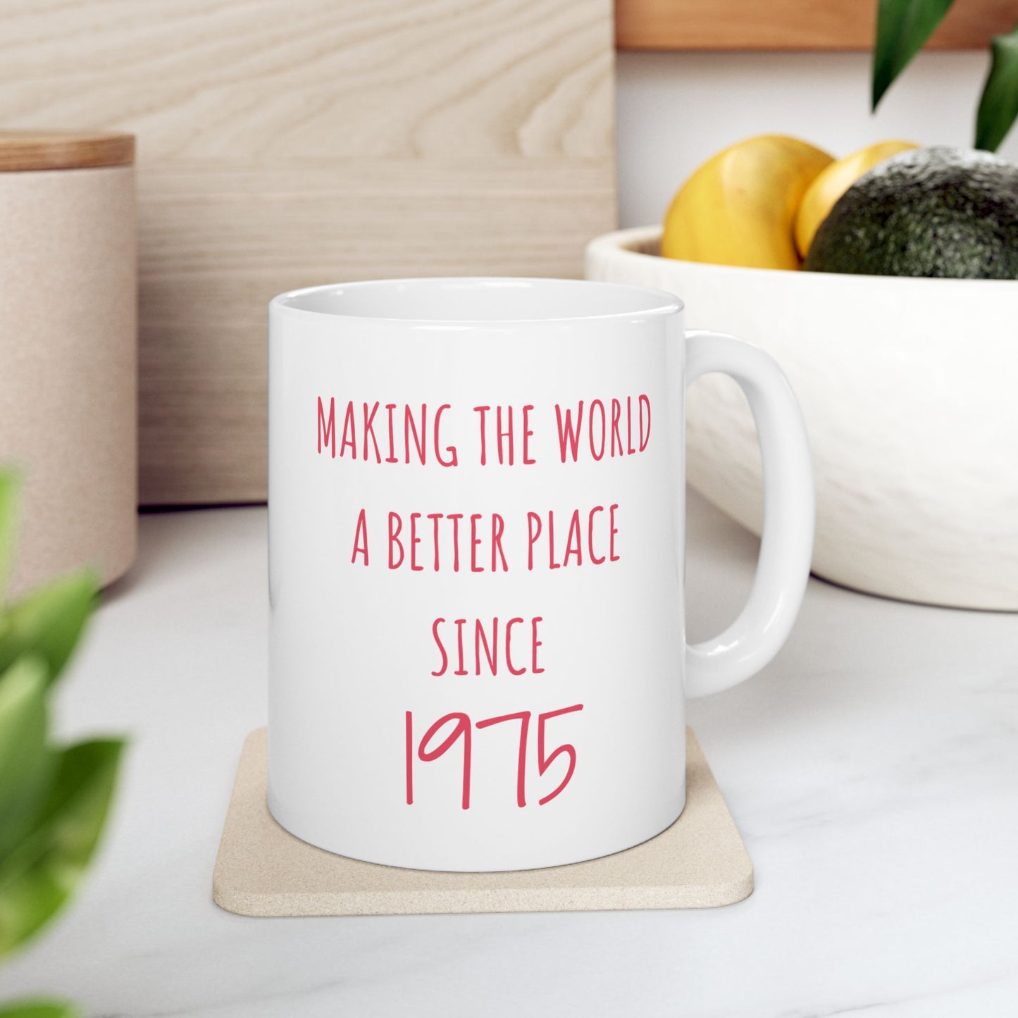 Happy Birthday Ceramic Mug, August Born, Birh Flower Gladiolus, 11oz & 15oz Sizes - 14211