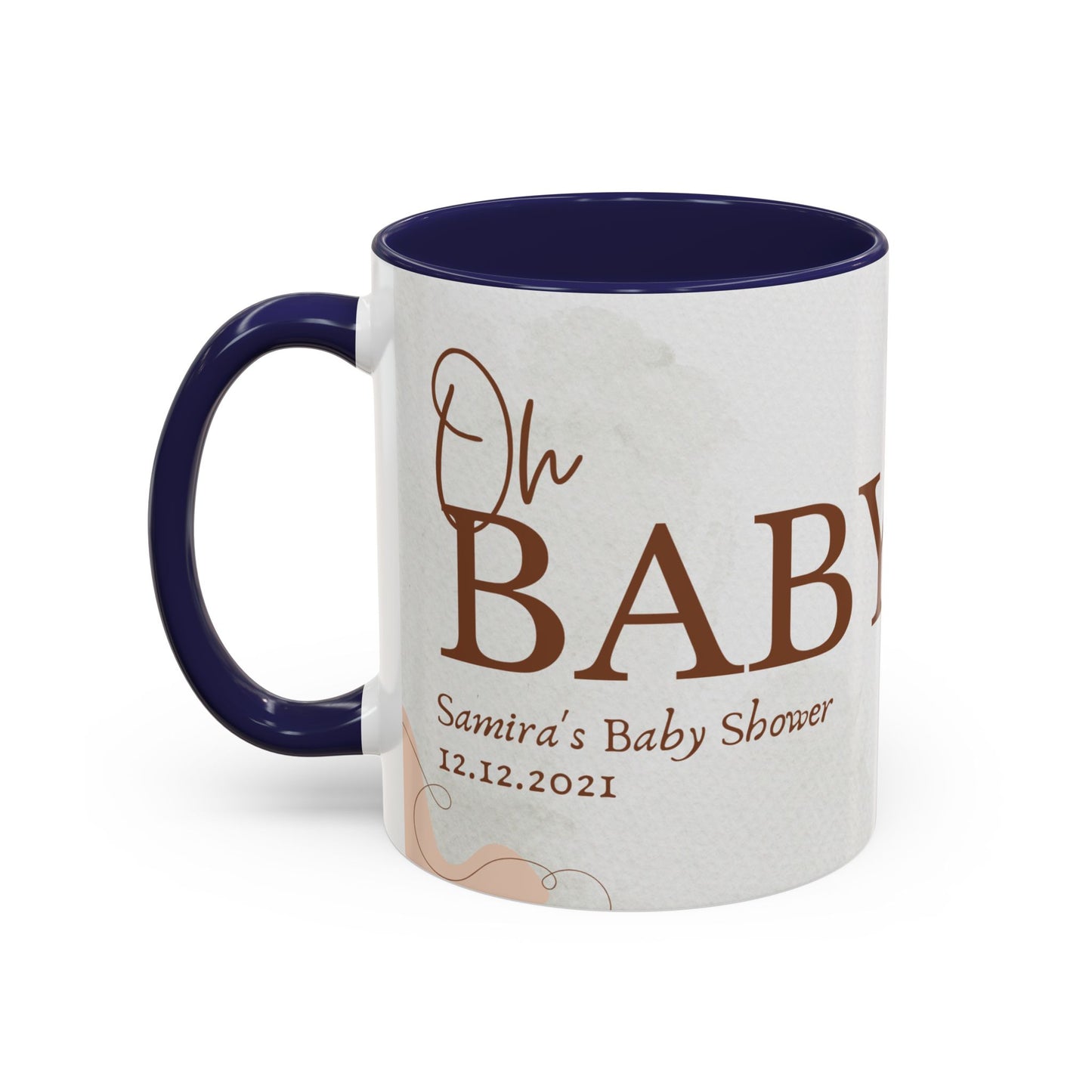 Oh Baby, Samira's Baby Shower, Customizable - Accent Coffee Mug (11, 15oz) - 10882
