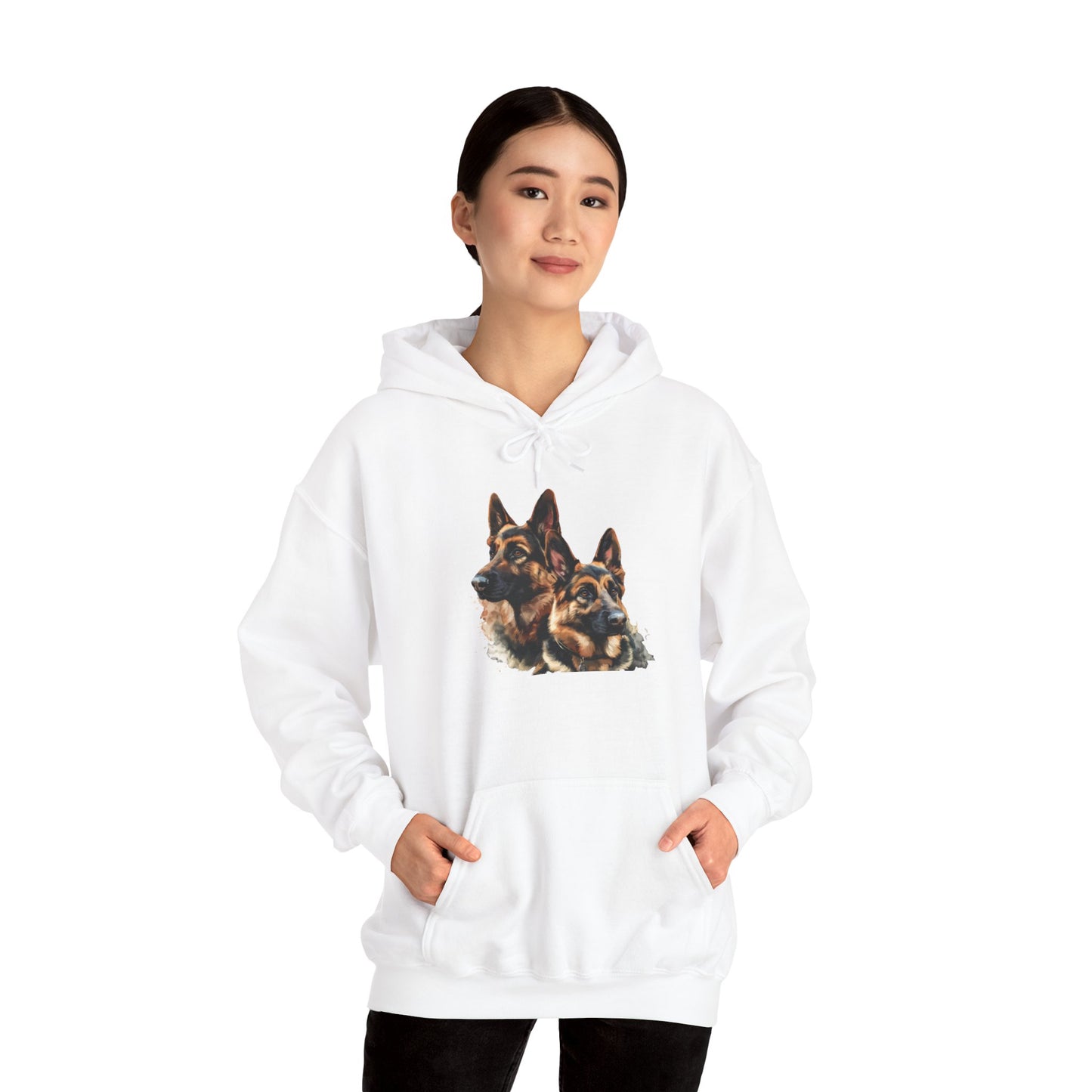 German Shepherds: Born to Protect - Unisex Heavy Blend™ Hooded Sweatshirt