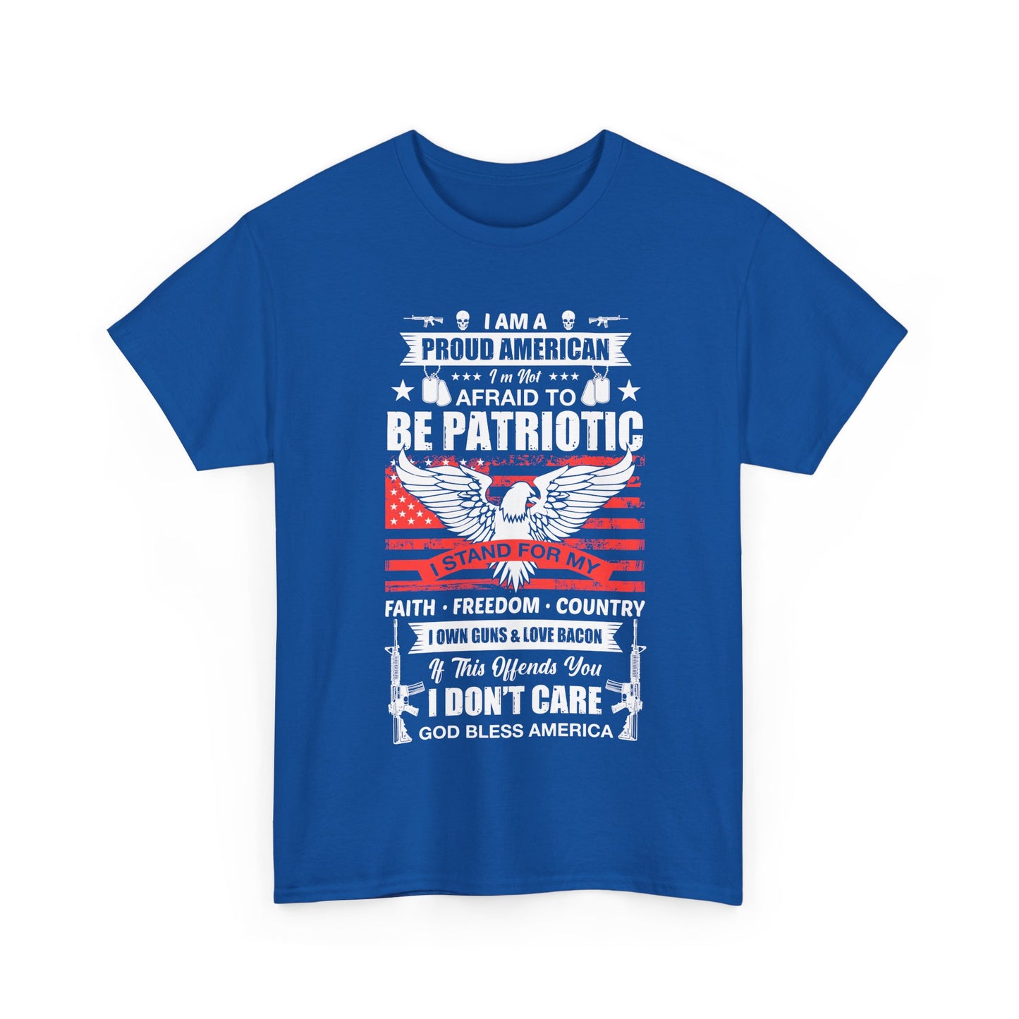 Unisex Patriotic Tee - Proud American T-Shirt, 4th of July Gift, Freedom Shirt, Memorial Day Apparel, Casual Wear - 13789