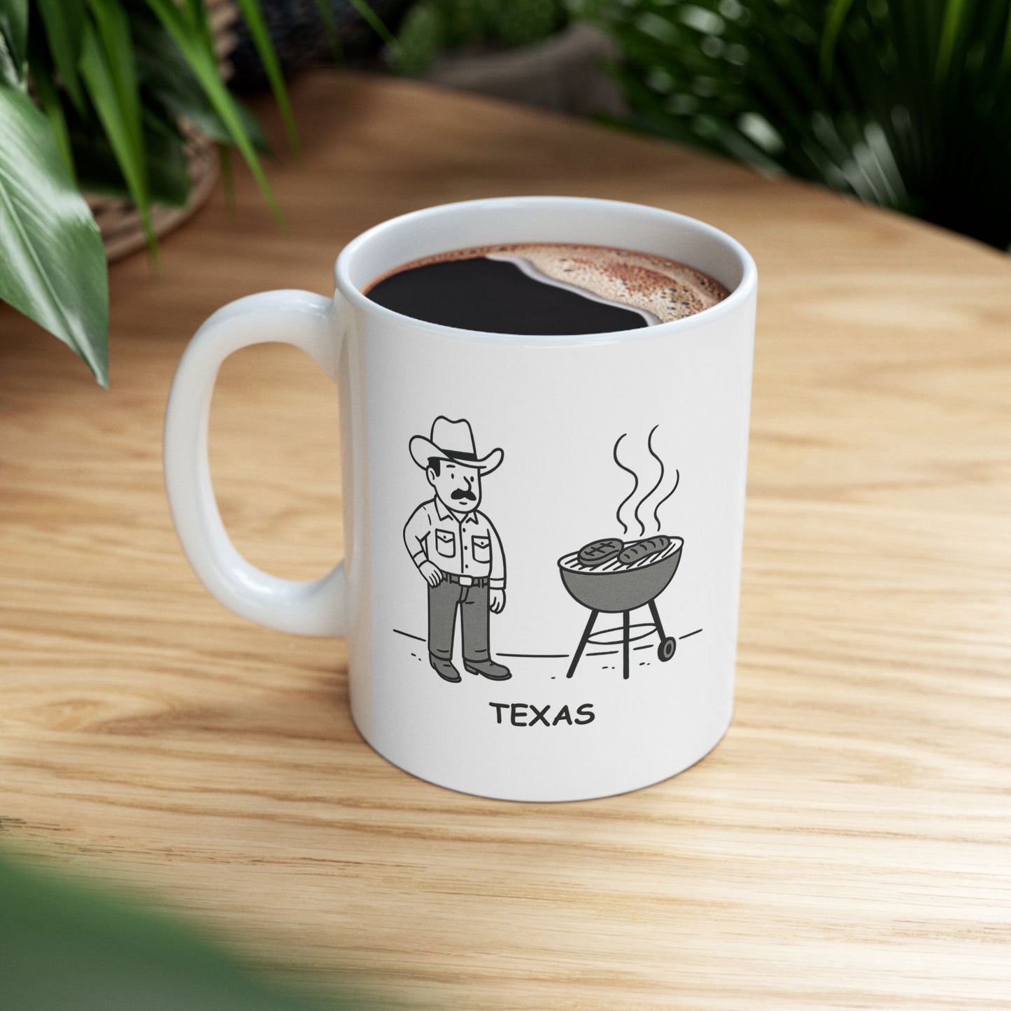 "In Texas, we don’t rush—we take our time, especially when it comes to BBQ." Ceramic Mug | 11oz & 15oz - 12678