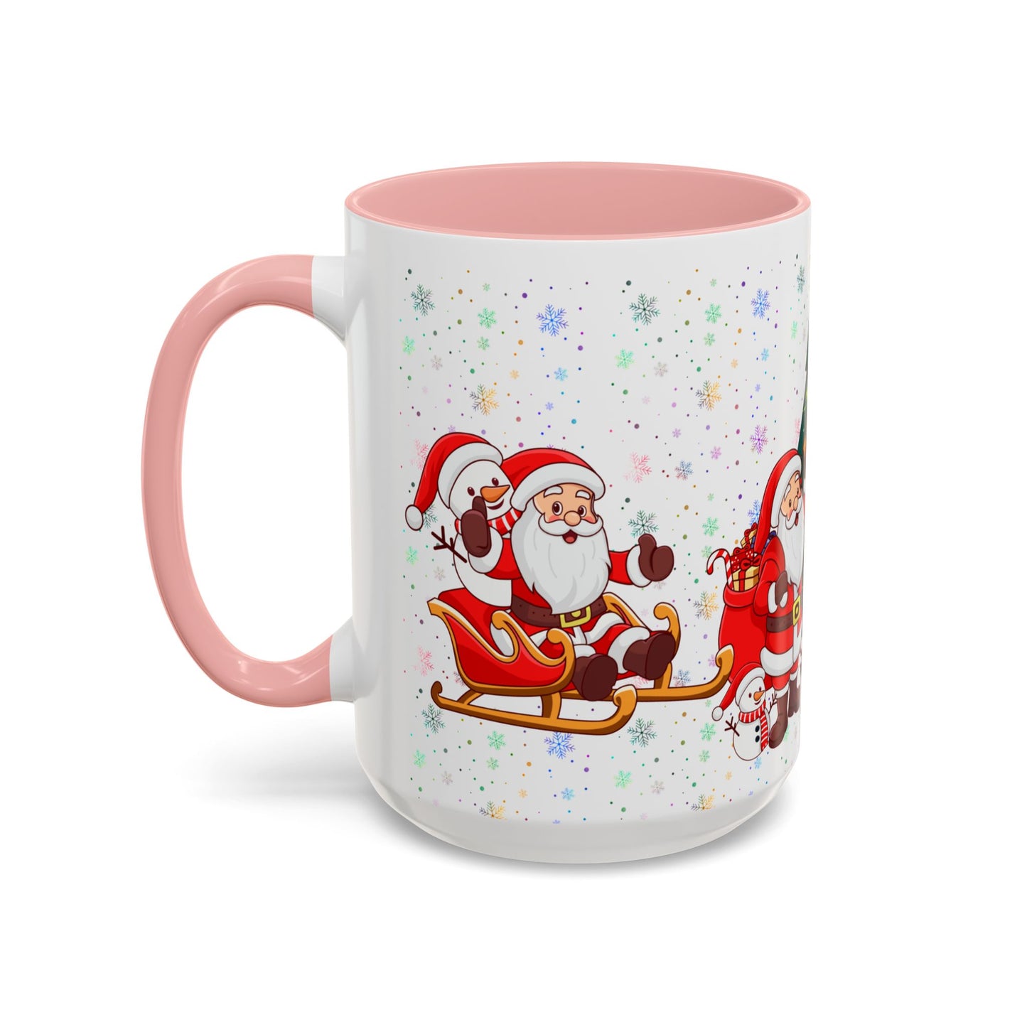 Christmas Party, Santa, Snowman & Reindeer - Accent Coffee Mug (11, 15oz) - 10427