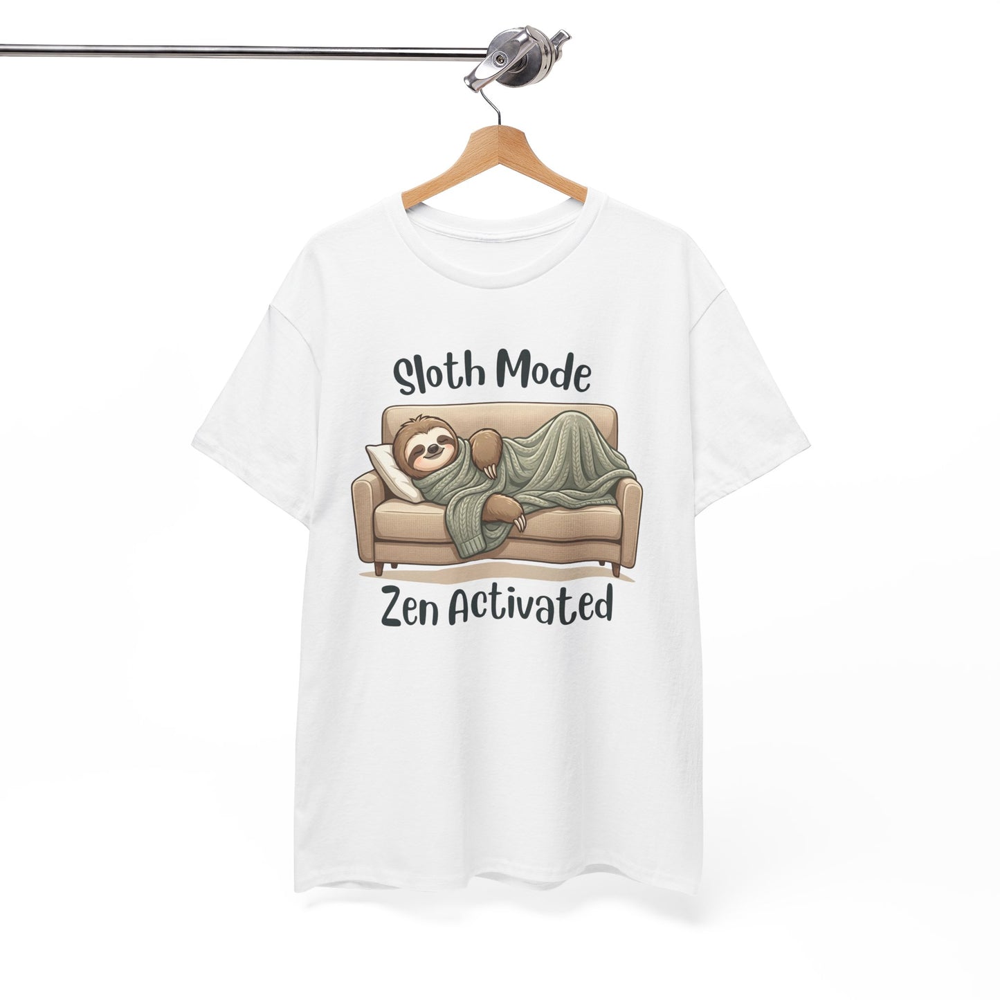 Funny Sloth T-Shirt – “Sloth Mode, Zen Activated” Cute Relaxing Tee - 14844