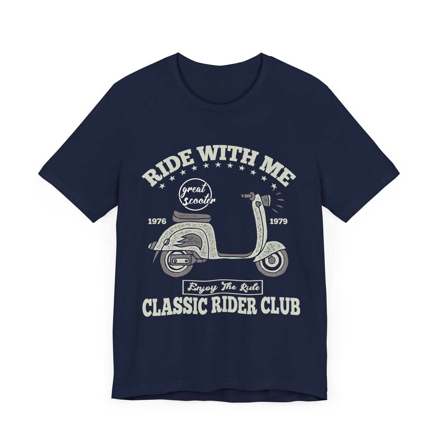 Ride With Mt, Great Scooter - Unisex Jersey Short Sleeve Tee - 13215