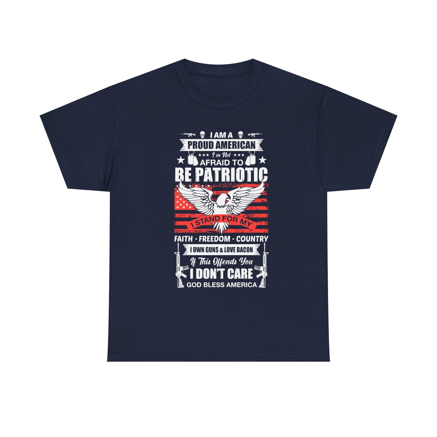 Unisex Patriotic Tee - Proud American T-Shirt, 4th of July Gift, Freedom Shirt, Memorial Day Apparel, Casual Wear - 13789