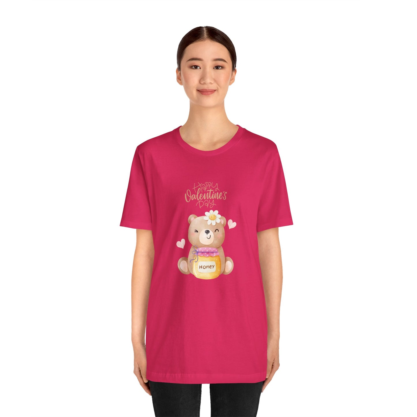 Baby Bear, Happy Valentine's Day - Unisex Jersey Short Sleeve Tee - 11522