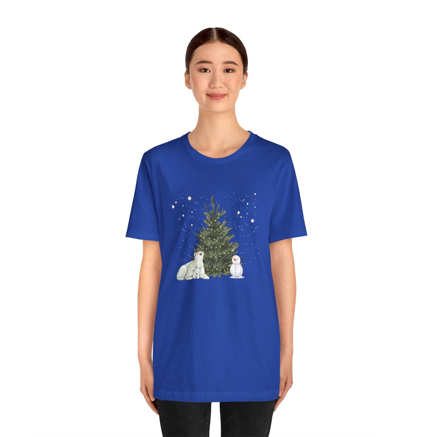 Polar Bear & snowman - Unisex Jersey Short Sleeve Tee - 10021