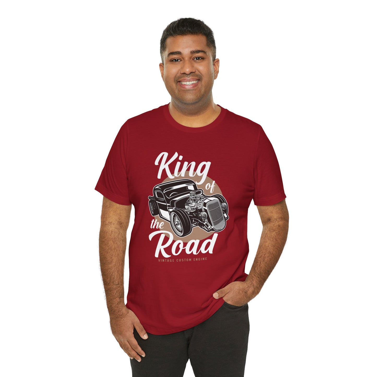 King of the Road, Vintage Custom Engine - Unisex Jersey Short Sleeve Tee